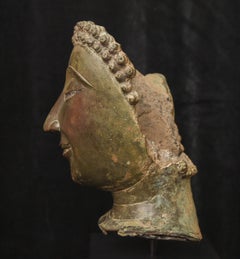 Very fine 14thC Classic Thai Sukhothai Buddha head-Special Smile 9730