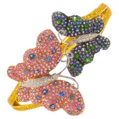 Very Fine 18k Gold “Butterflies” Bracelet with over 700 Diamonds