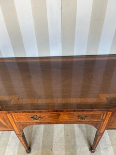 Very Fine 18th Century English Inlaid and Crossbanded Breakfront Sideboard