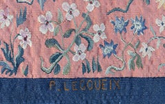 Très belle tapisserie française d'Aubusson du 19ème siècle - La dame avec une licorne  N° 1364