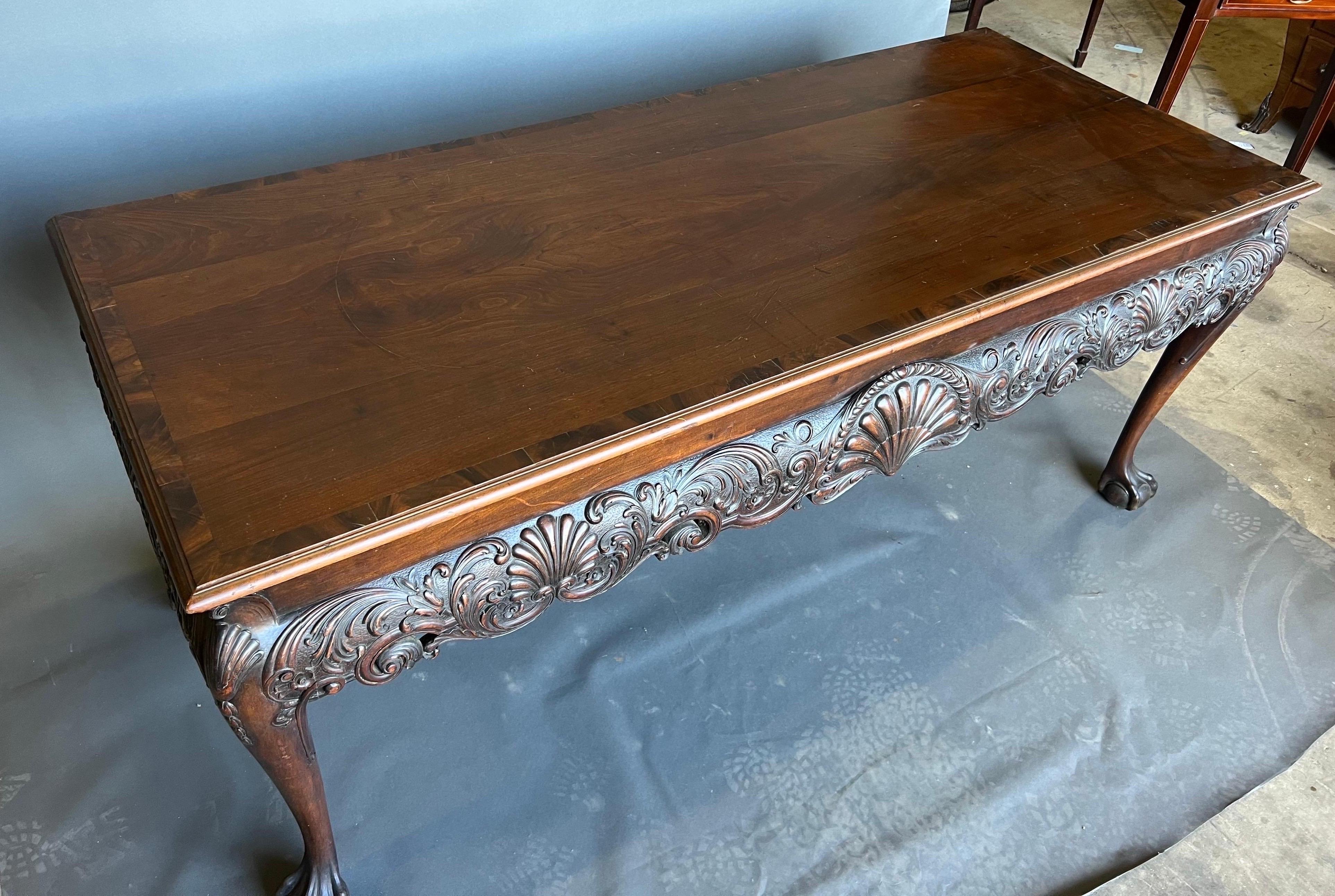 Très belle table console en acajou du 19ème siècle estampillée Gillows en vente 6