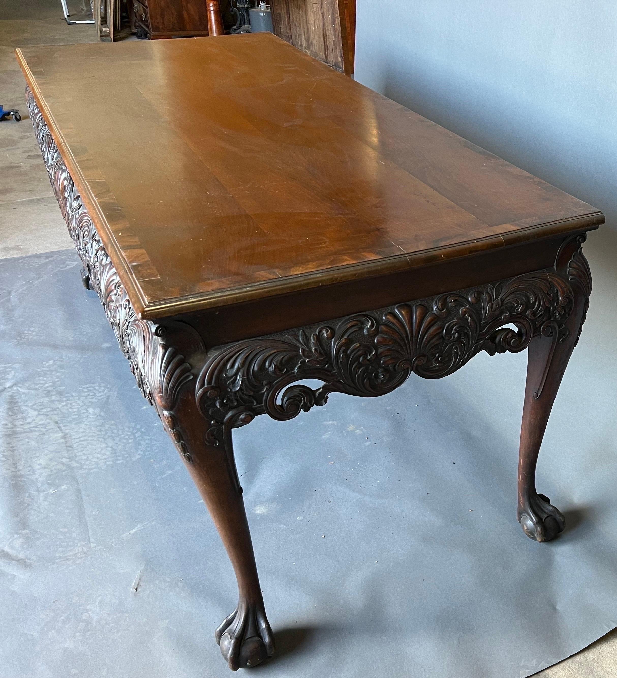 English Very Fine 19th Century Mahogany Console Table Stamped Gillows For Sale