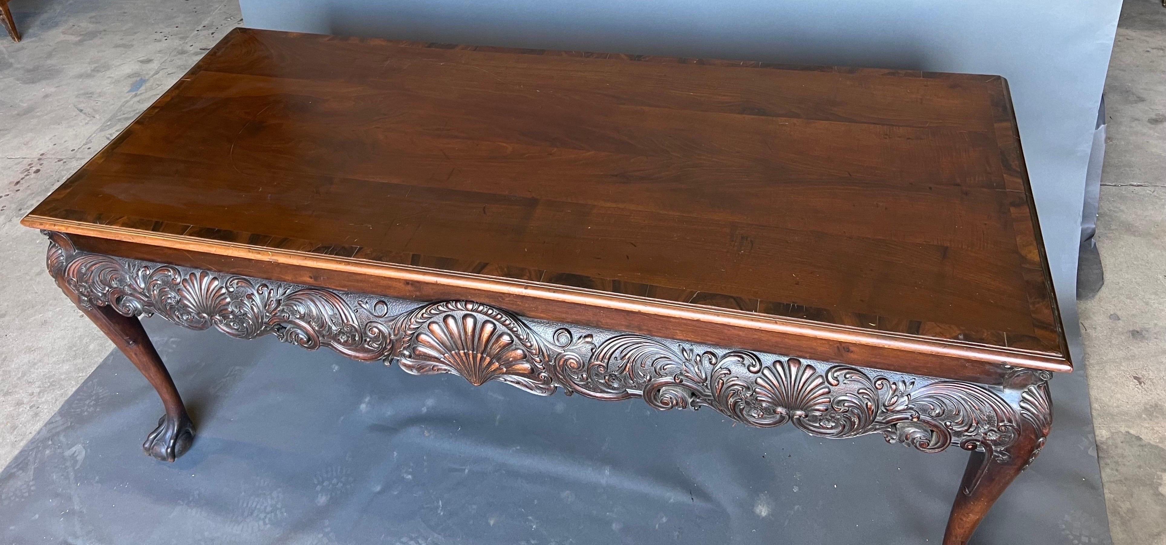 Acajou Très belle table console en acajou du 19ème siècle estampillée Gillows en vente