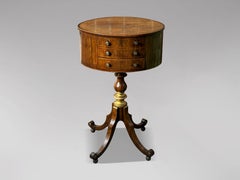 Very Fine 19th Century Regency Period Rosewood & Inlay Revolving Work Table
