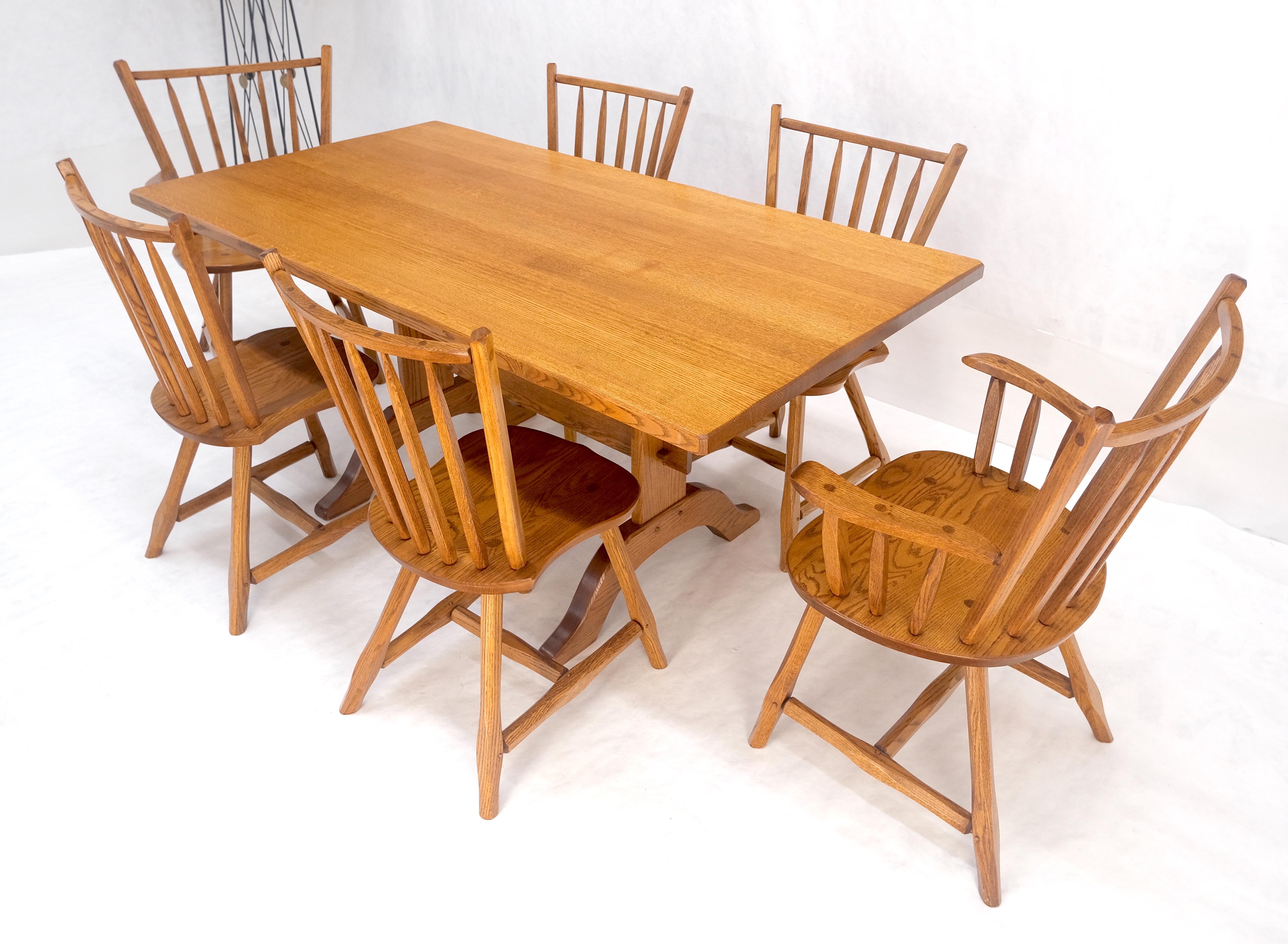 Très belles chaises de salle à manger en chêne massif, toutes articulations chevillées, ensemble de table MINT en vente 2