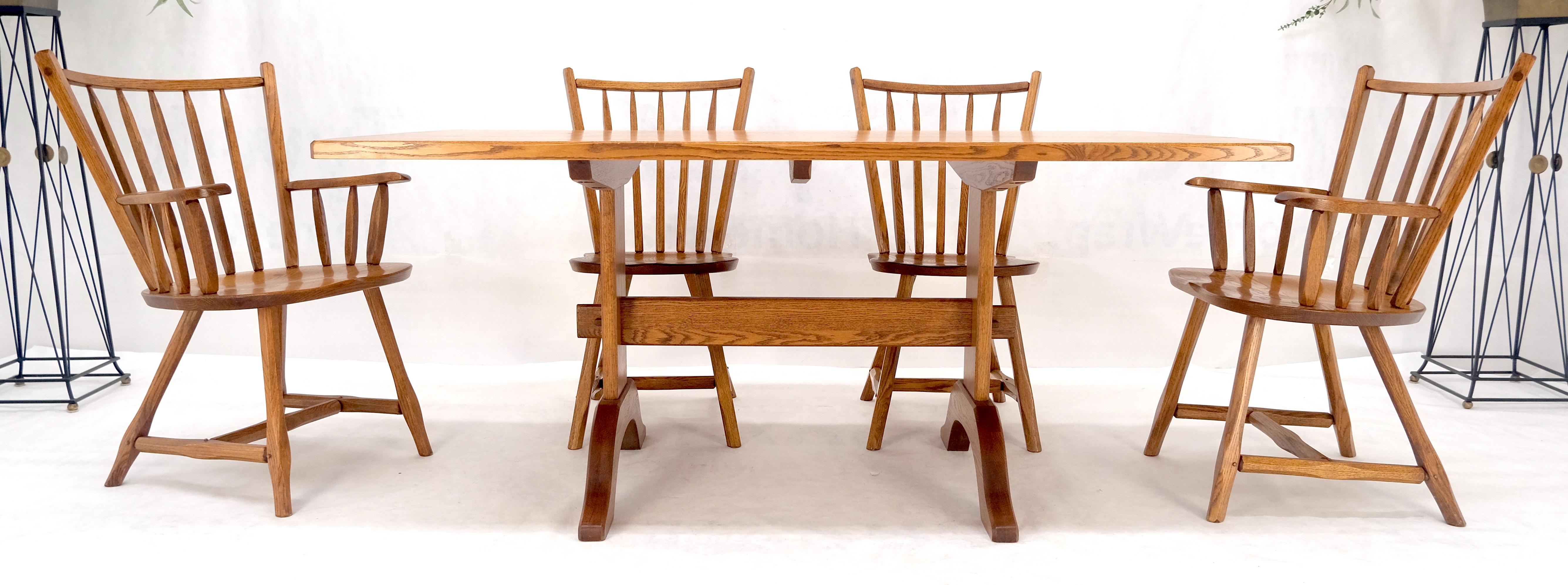 Très belles chaises de salle à manger en chêne massif, toutes articulations chevillées, ensemble de table MINT en vente 5