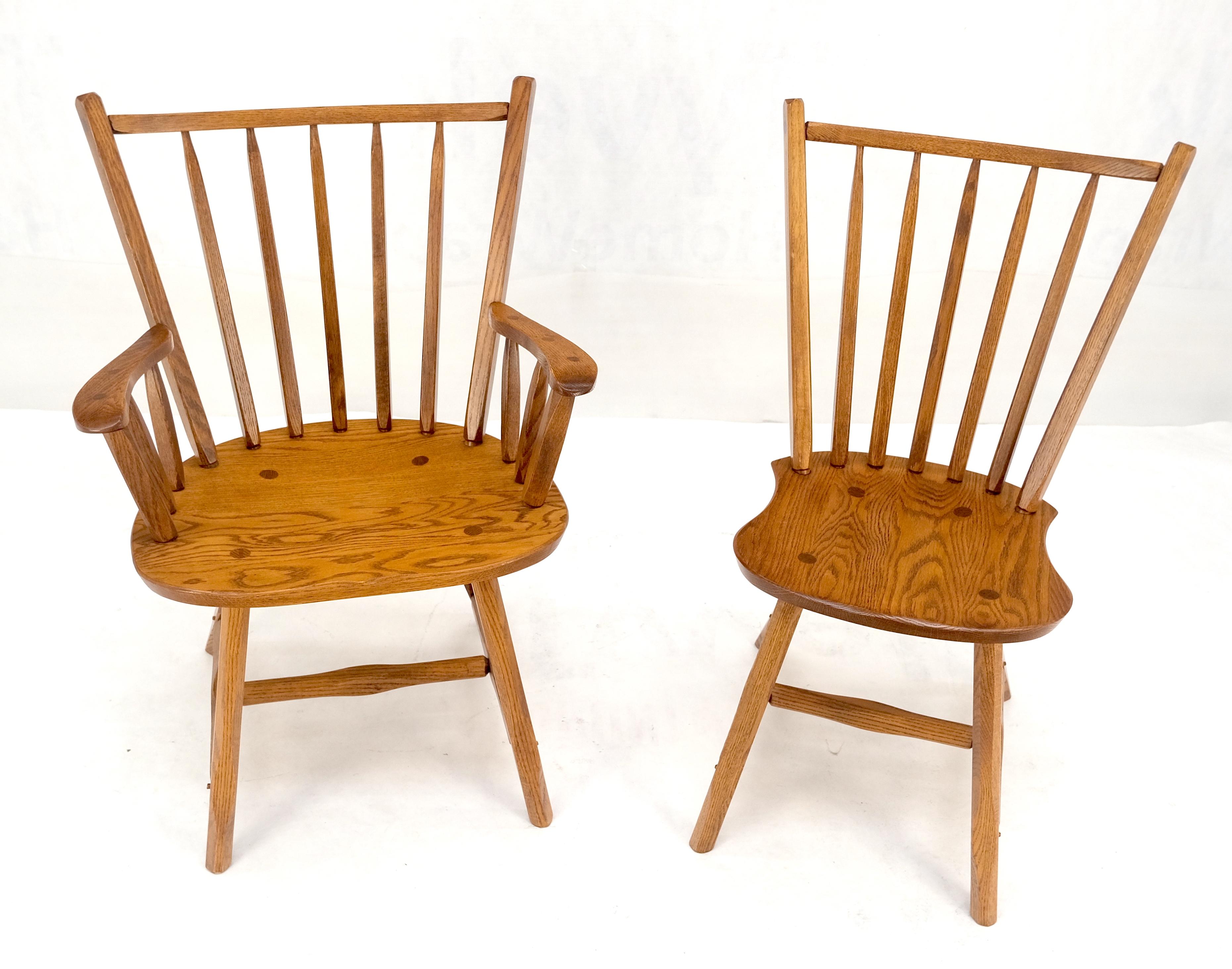 Très belles chaises de salle à manger en chêne massif, toutes articulations chevillées, ensemble de table MINT en vente 7