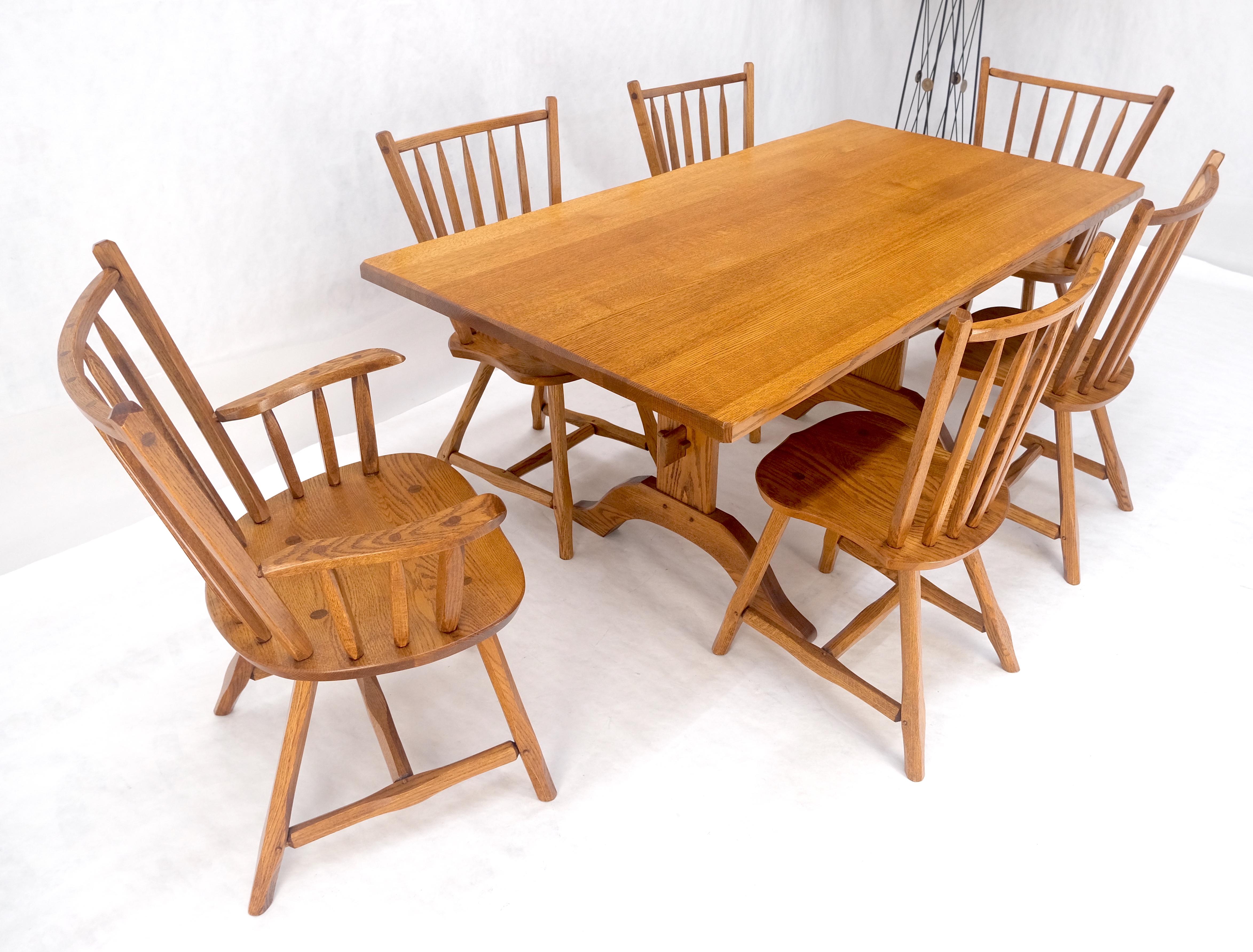Chêne Très belles chaises de salle à manger en chêne massif, toutes articulations chevillées, ensemble de table MINT en vente