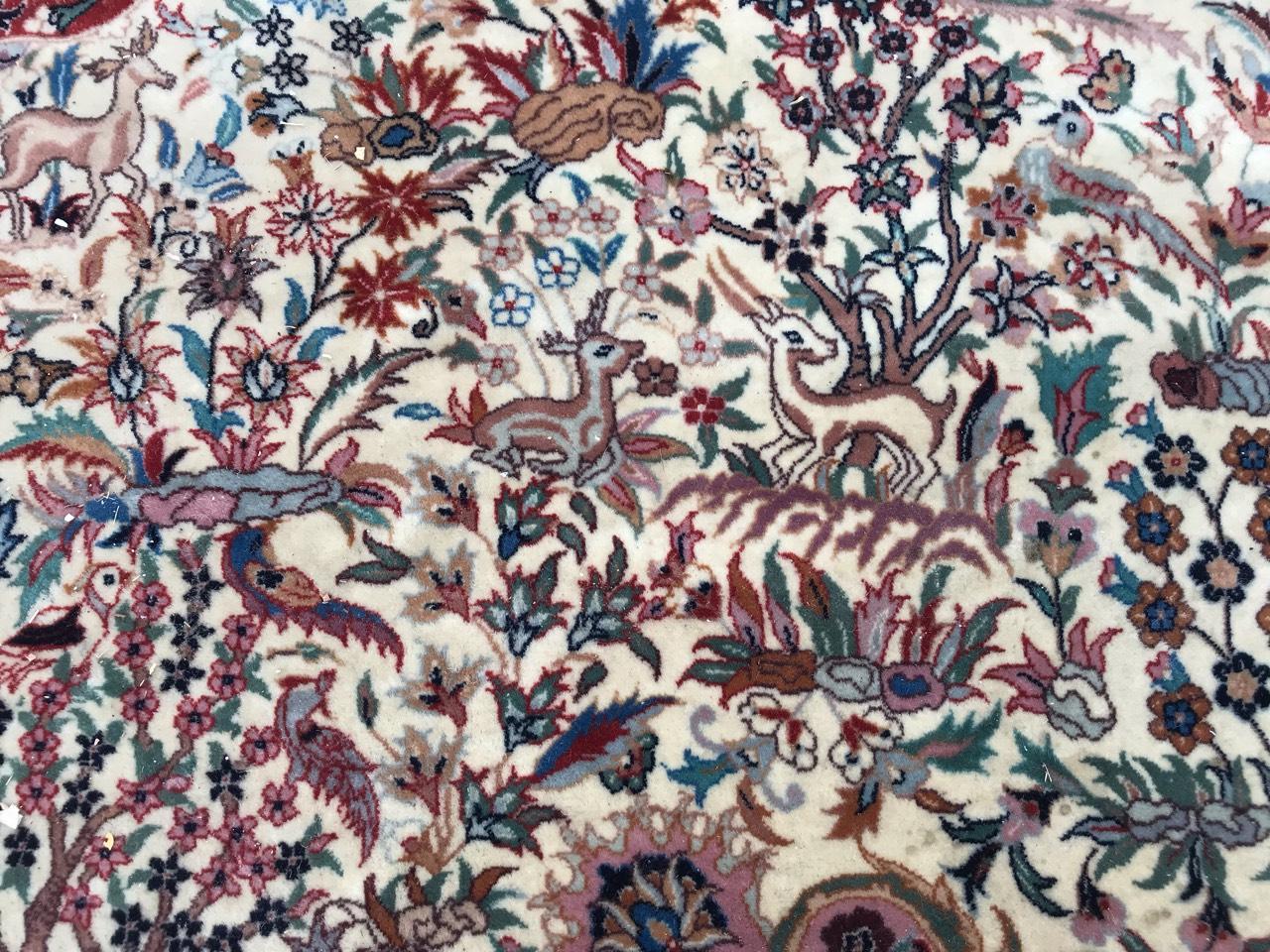 Noué à la main Bobyrug's Very Fine and Beautiful Large Vintage Tabriz Style Rug (tapis vintage de style Tabriz) en vente