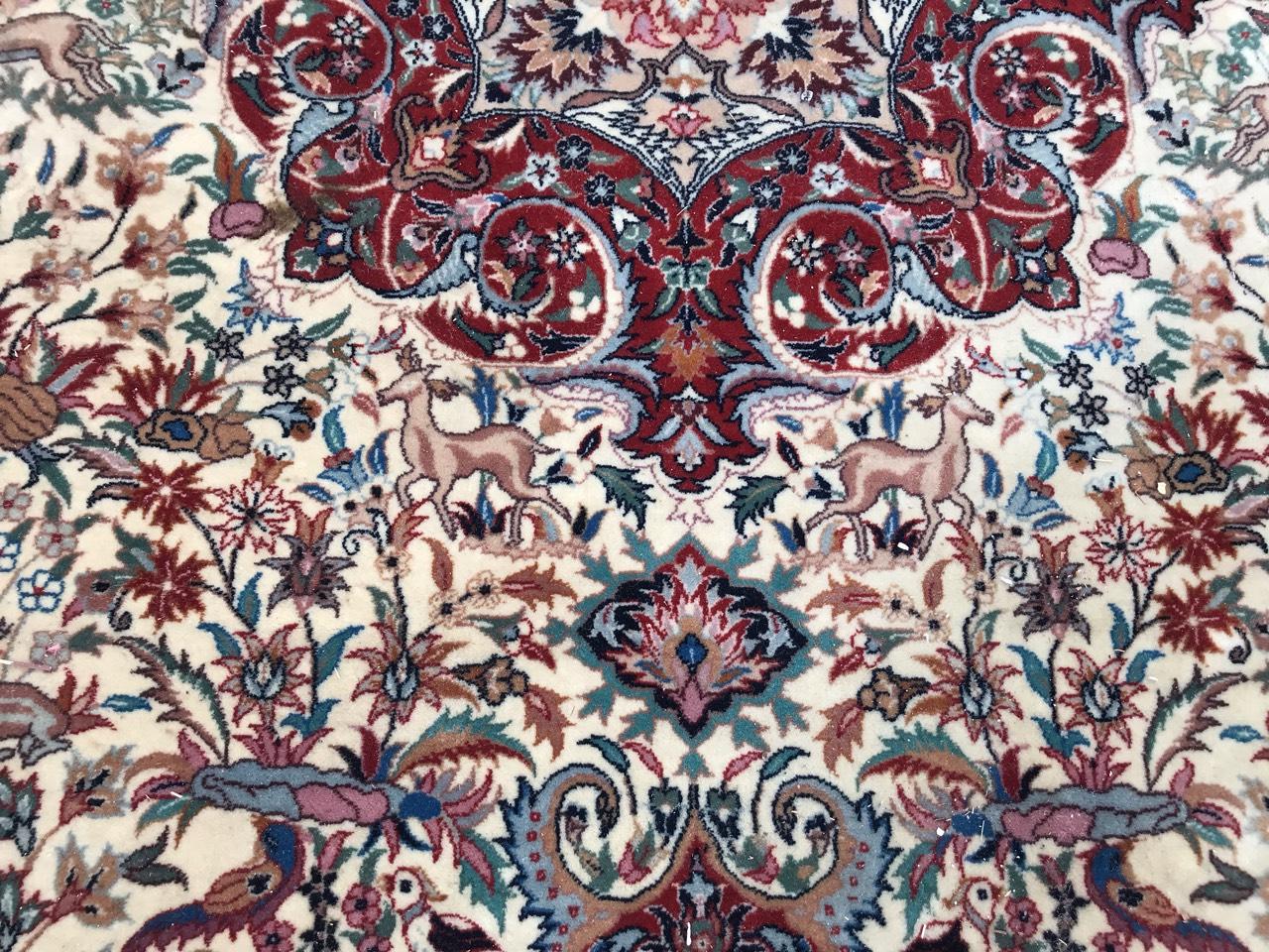 Tappeto di grandi dimensioni in stile Tabriz d'epoca di Bobyrug, molto bello e raffinato In condizioni buone in vendita a Saint Ouen, FR