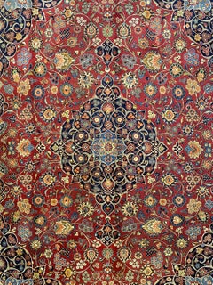 Very Fine and Detailed Antique Persian Kashan 10′ 6″ x 14′ 3″