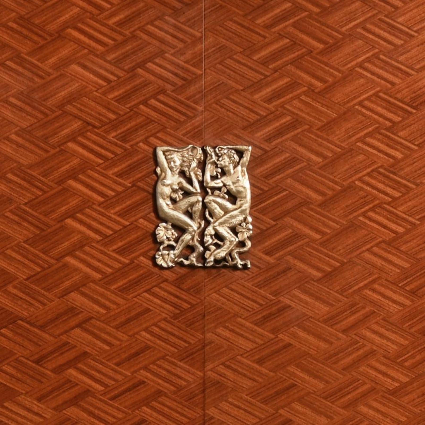 Noce Coppia di armadi francesi in stile Art Déco di Jules Leleu in vendita
