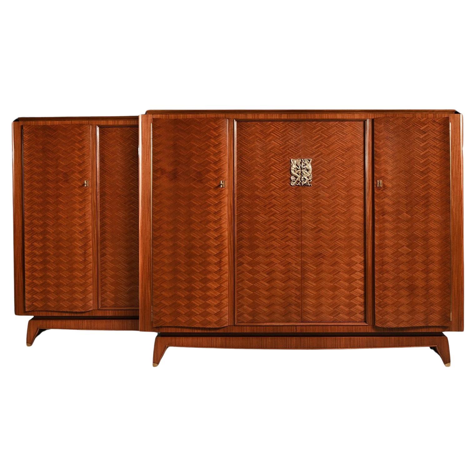 Pair of French Art Deco Cabinets by Jules Leleu