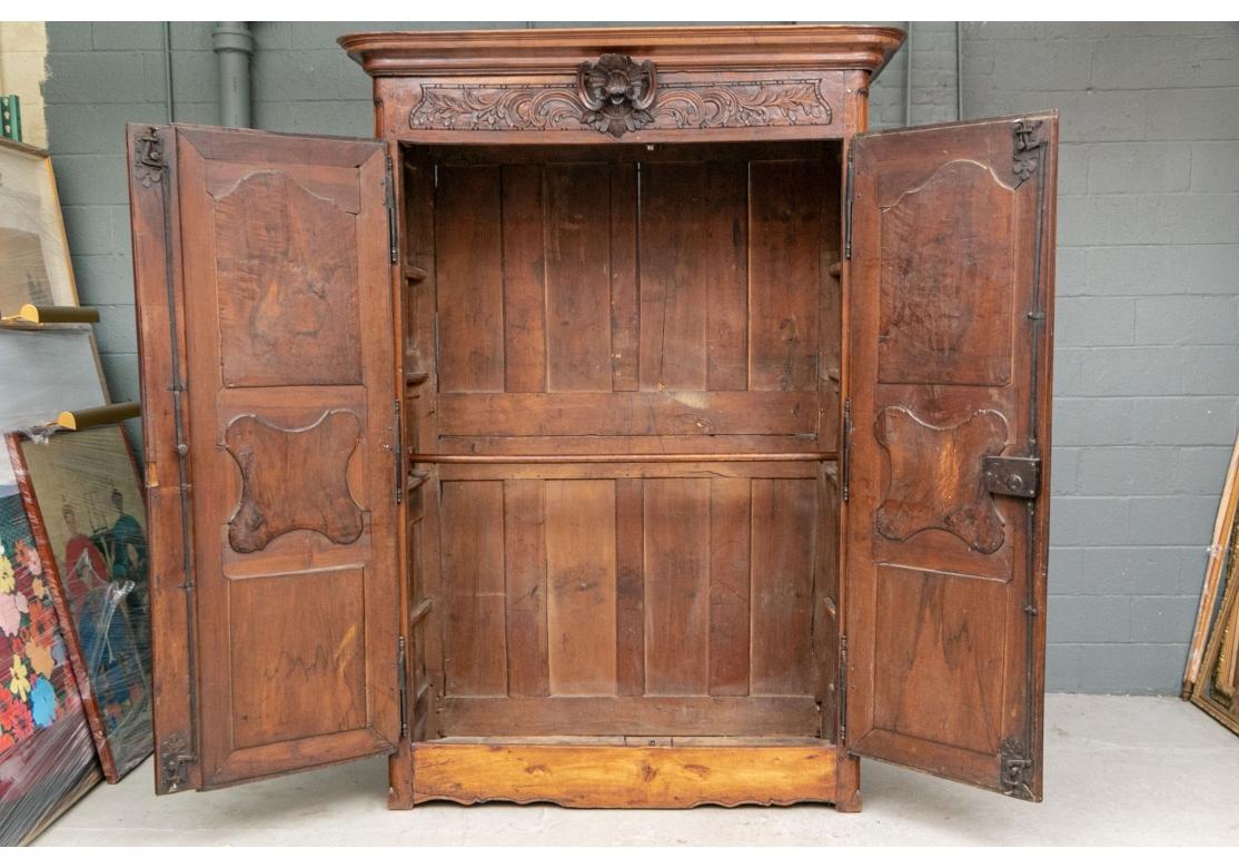 Very Fine and Massive Burled and Carved French Antique Armoire For Sale 6
