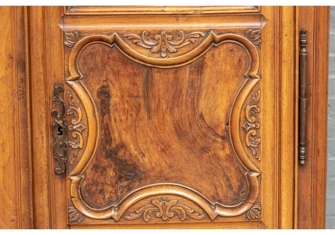 19th Century Very Fine and Massive Burled and Carved French Antique Armoire For Sale