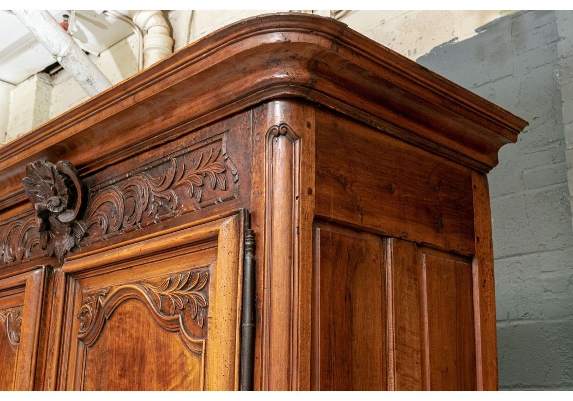 Cherry Very Fine and Massive Burled and Carved French Antique Armoire For Sale