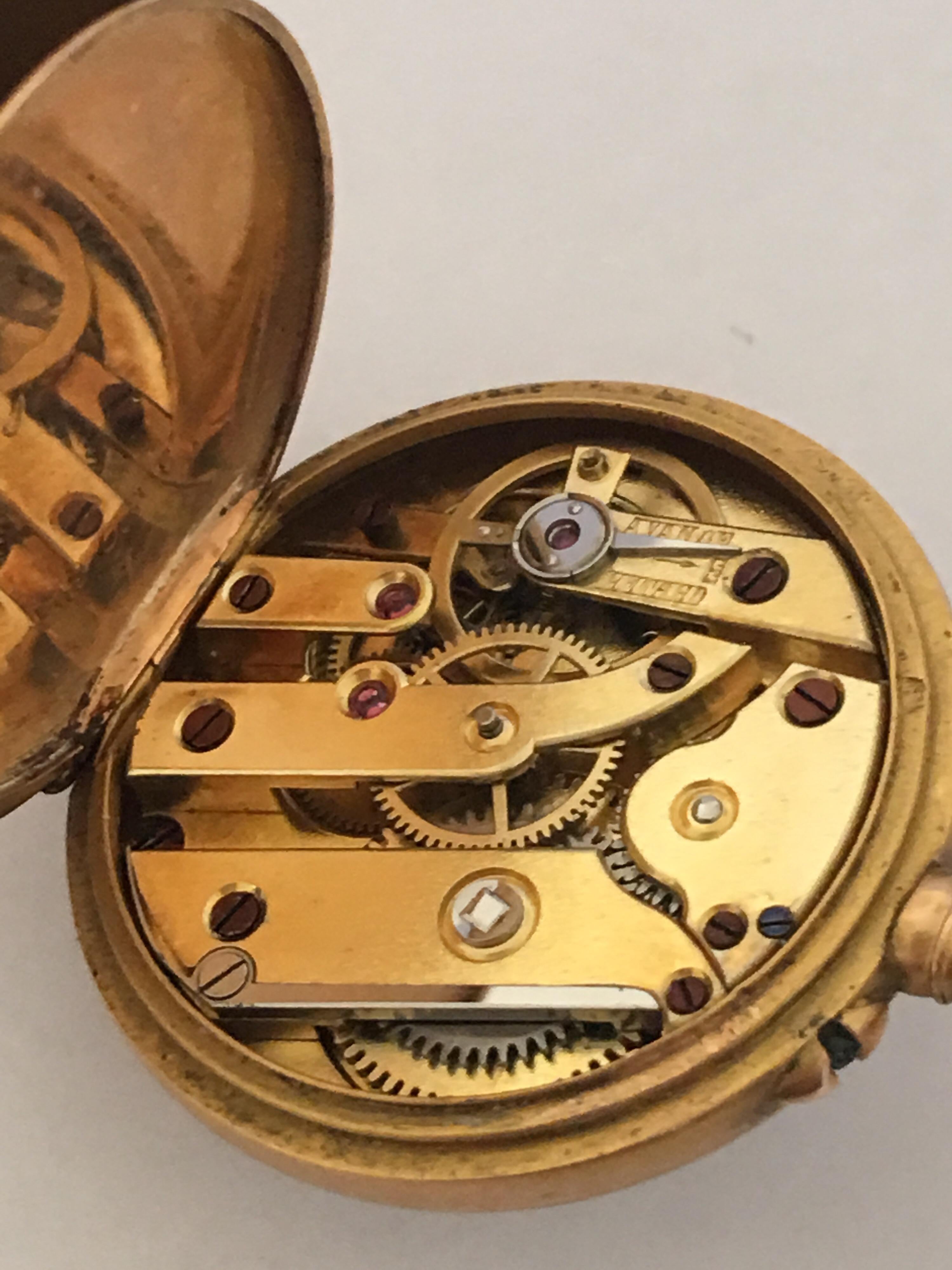 Very Fine and Rare 18 Karat Gold Antique Pocket / Fob Watch For Sale 3