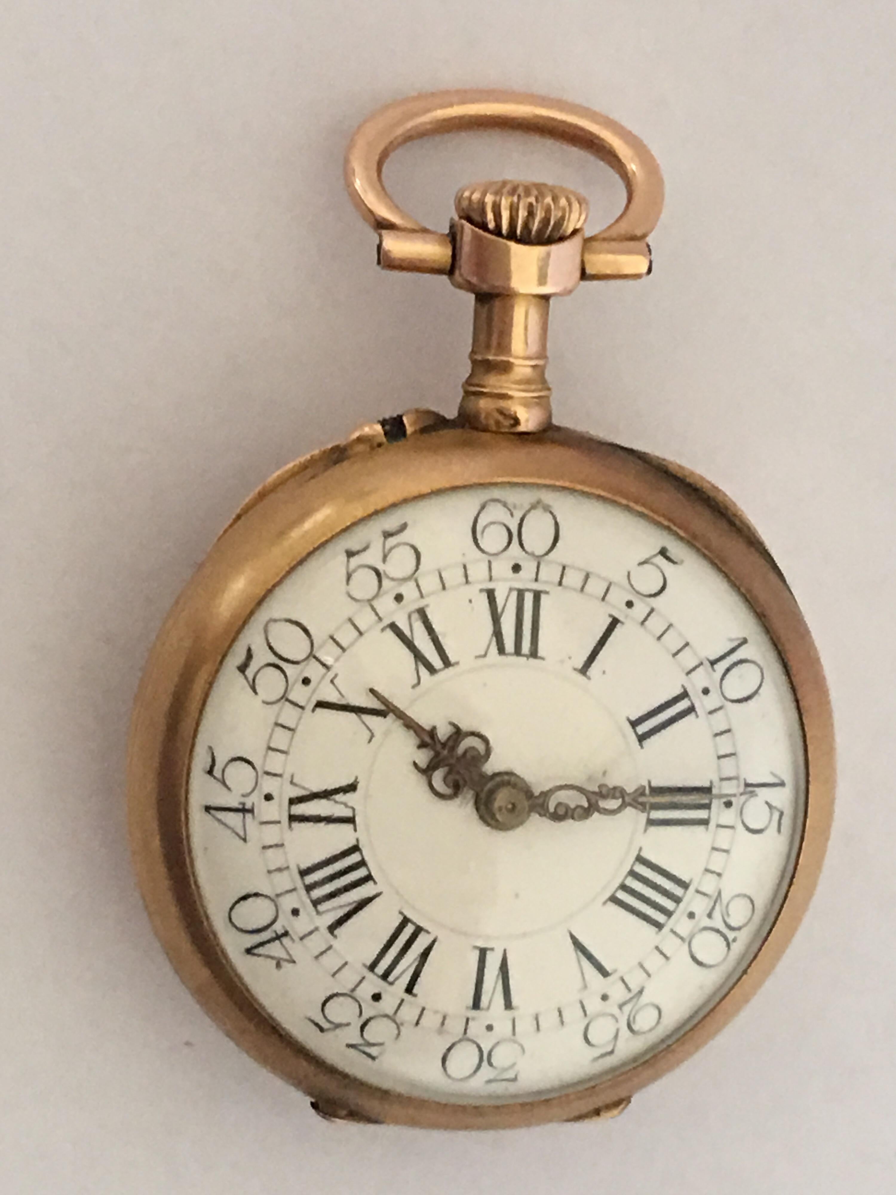 Early Victorian Very Fine and Rare 18 Karat Gold Antique Pocket / Fob Watch For Sale