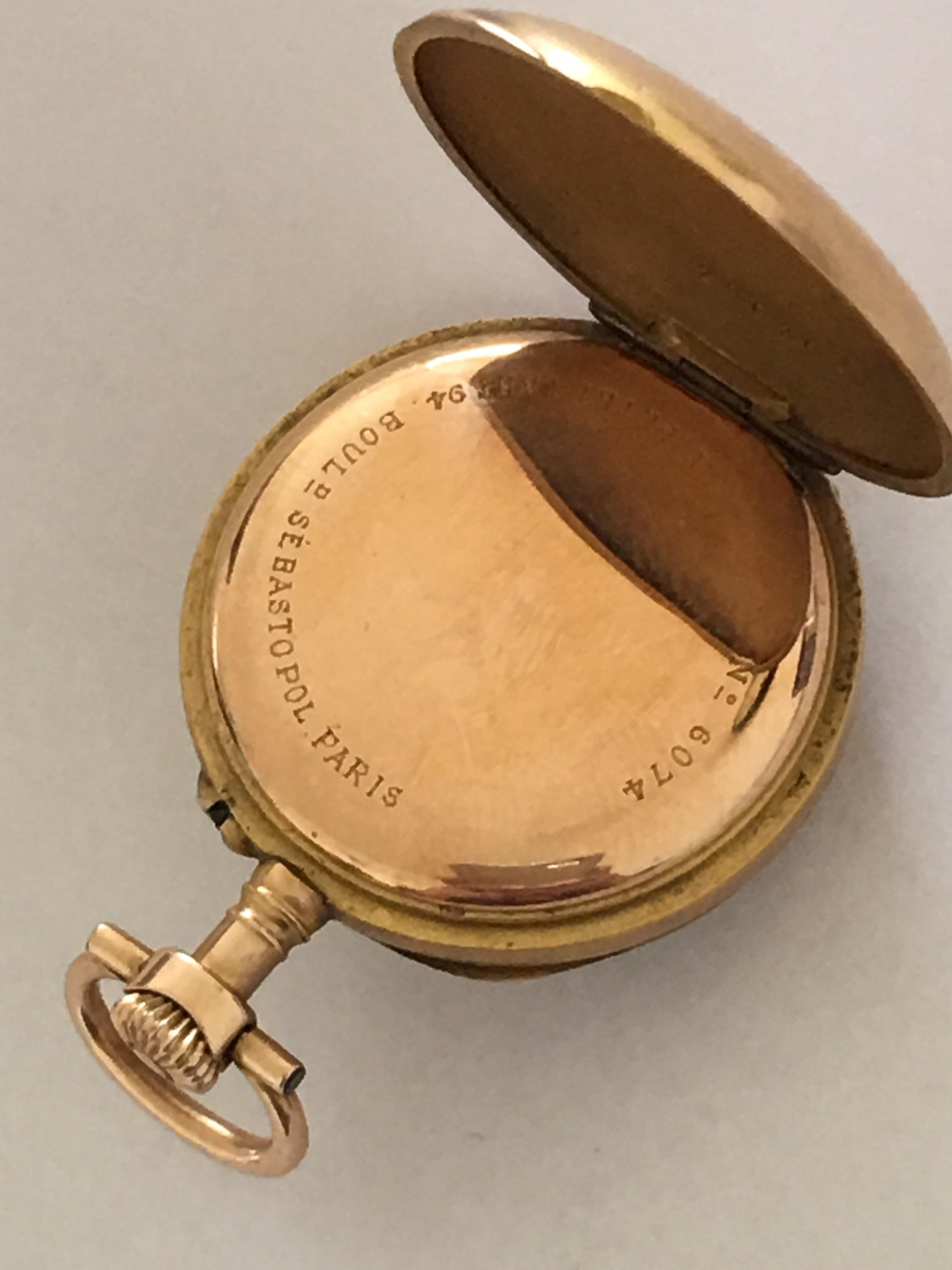 Women's or Men's Very Fine and Rare 18 Karat Gold Antique Pocket / Fob Watch For Sale