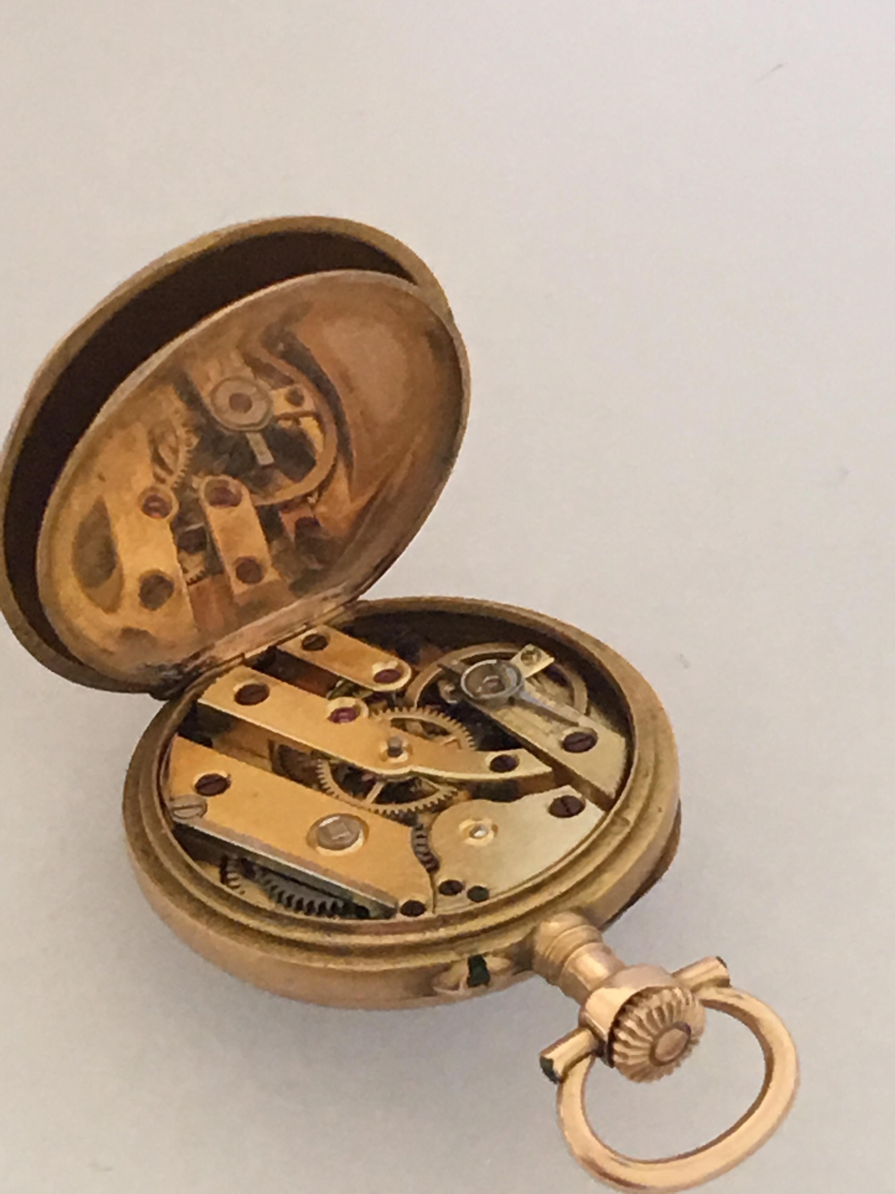 Very Fine and Rare 18 Karat Gold Antique Pocket / Fob Watch For Sale 1