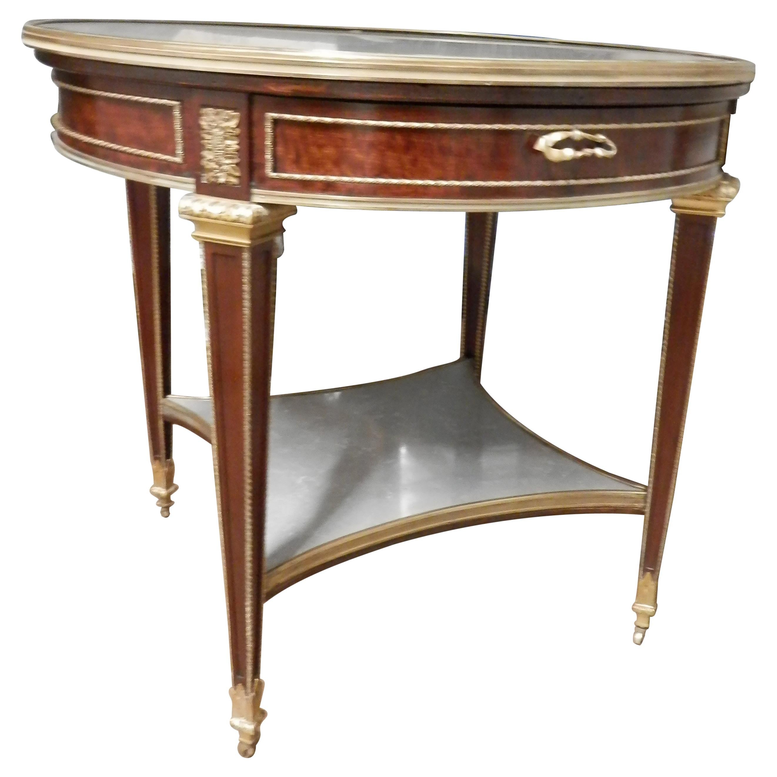 Very Fine and Rare 19th C French Louis XVI Center Table Attributed to Durand For Sale