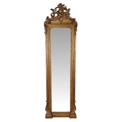 Very Fine and Rare 19th Century Giltwood Pier or Dressing Mirror