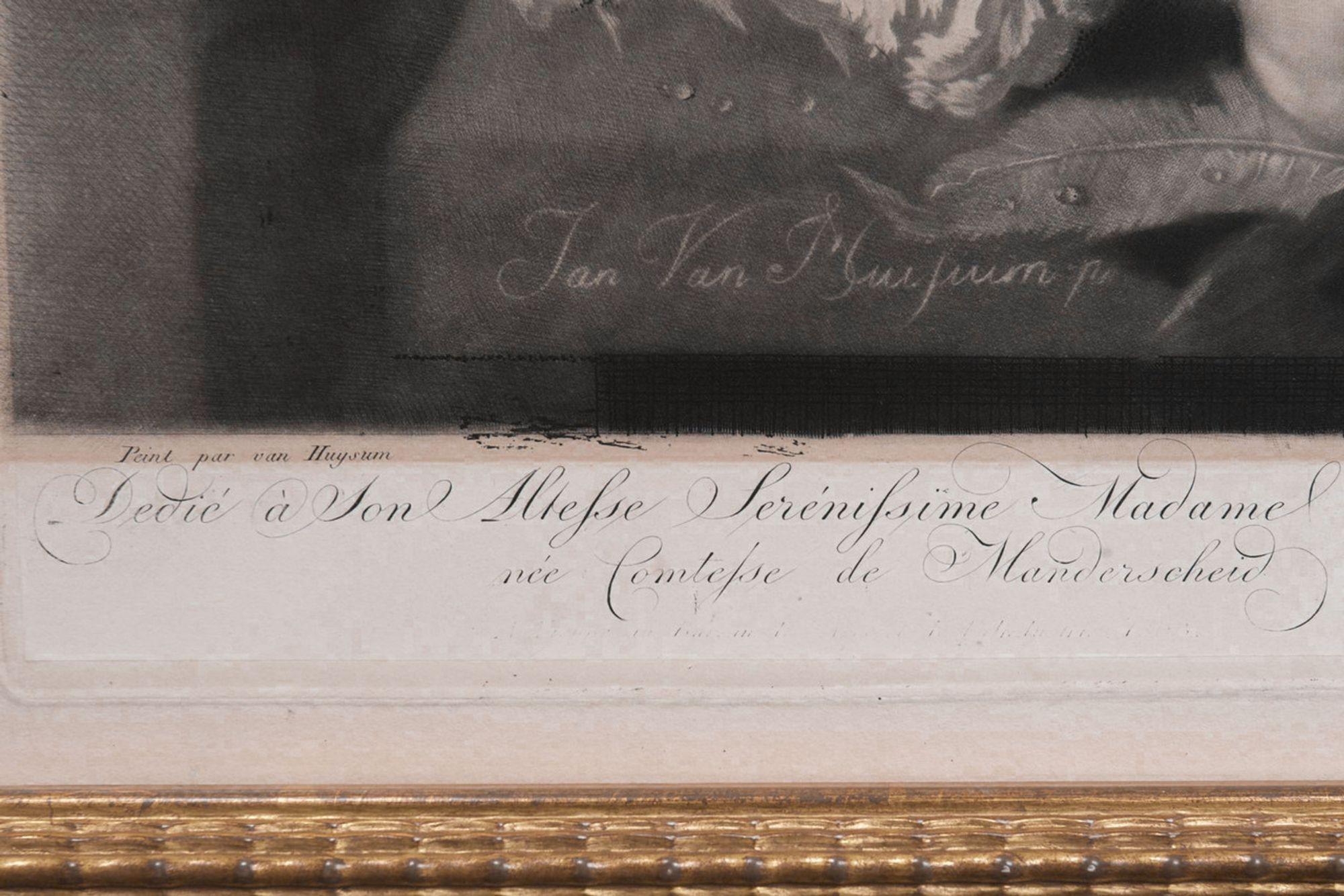 Sehr schönes und seltenes Kupferstichpaar von Pichler nach van Huysum um 1806 im Angebot 8