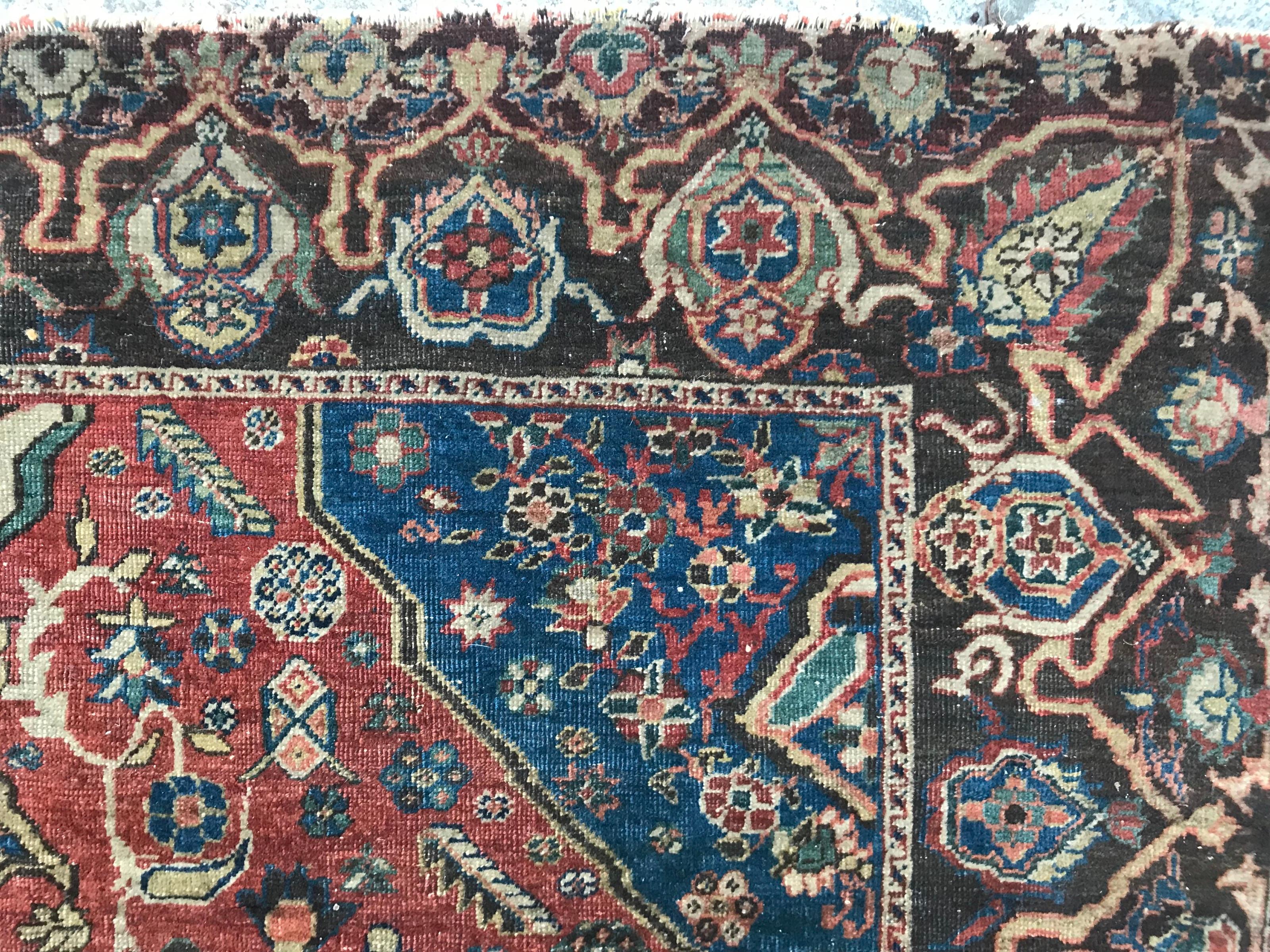 Wool Bobyrug’s Very beautiful Fine Antique tabriz Rug