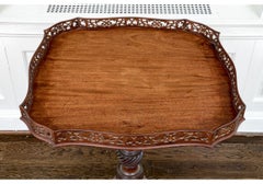 Very Fine Antique Chinese Chippendale Style Mahogany Tea Table