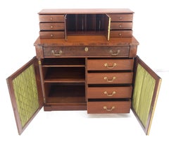 Very Fine Antique Dovetailed Leather top Letter Secretary Desk Chest of Drawers