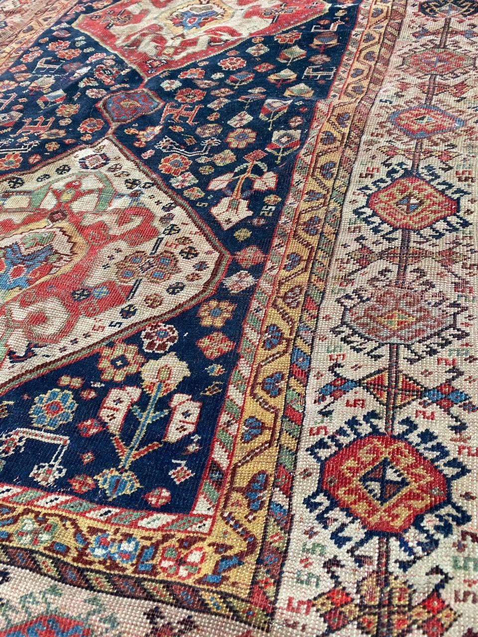 Bobyrug's sehr feiner antiker Ghashghai-Teppich im Angebot 4