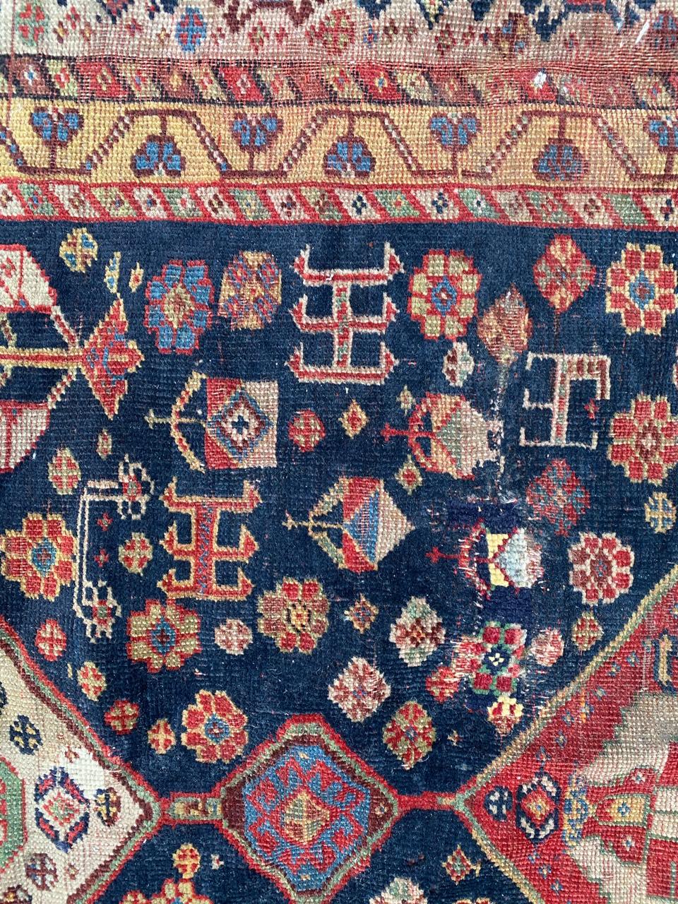 Bobyrug’s Very Fine Antique Ghashghai Rug For Sale 1