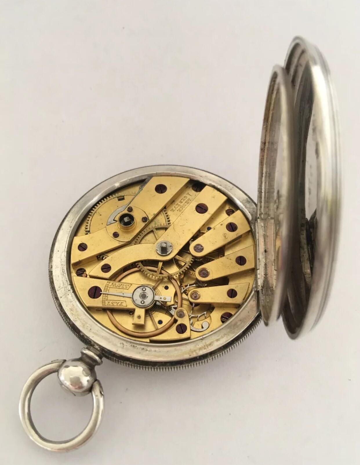 Very Fine Antique Key-Wind Slim Silver Pocket Watch Signed Grohe’ A Geneve 5