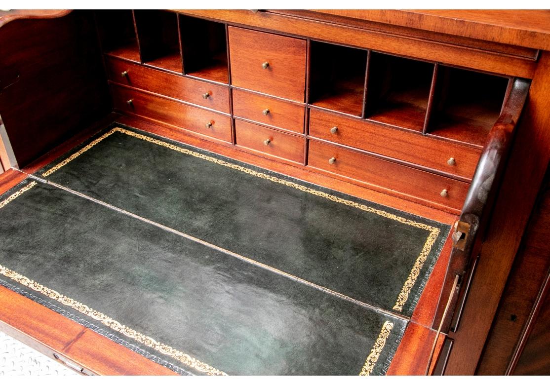 Very Fine Antique Secretary Bookcase with Brass Eagle Crest For Sale 6