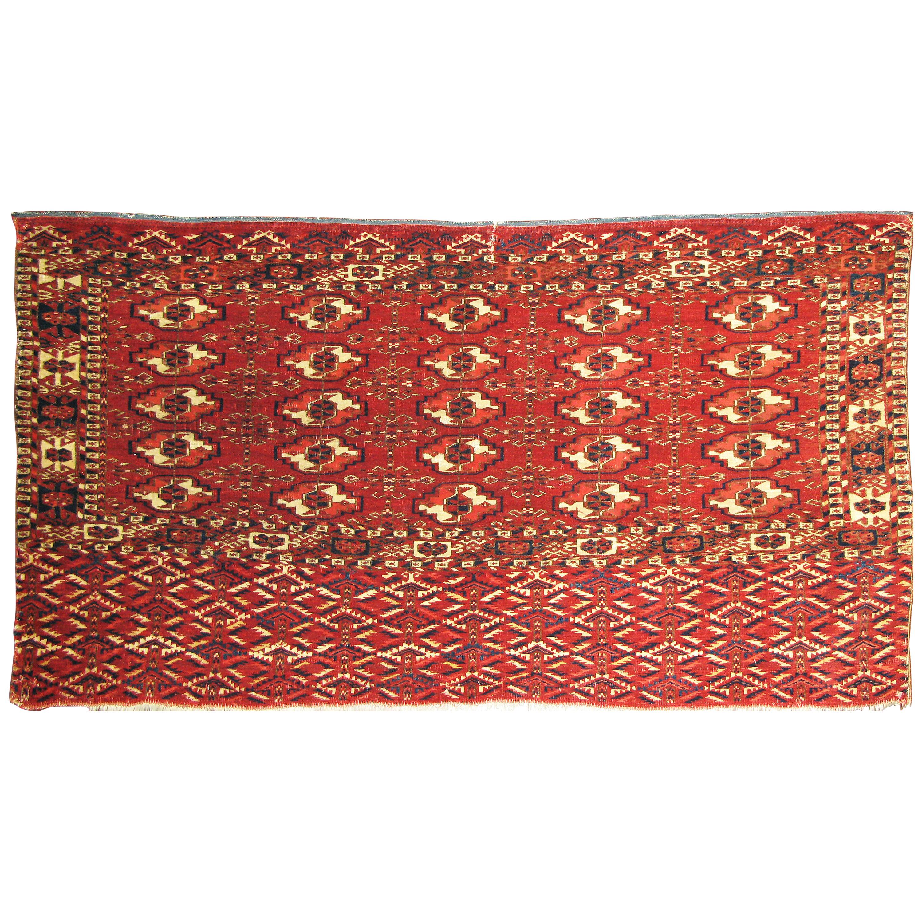 Très beau tapis ancien Tekke Turkomen, vers1900