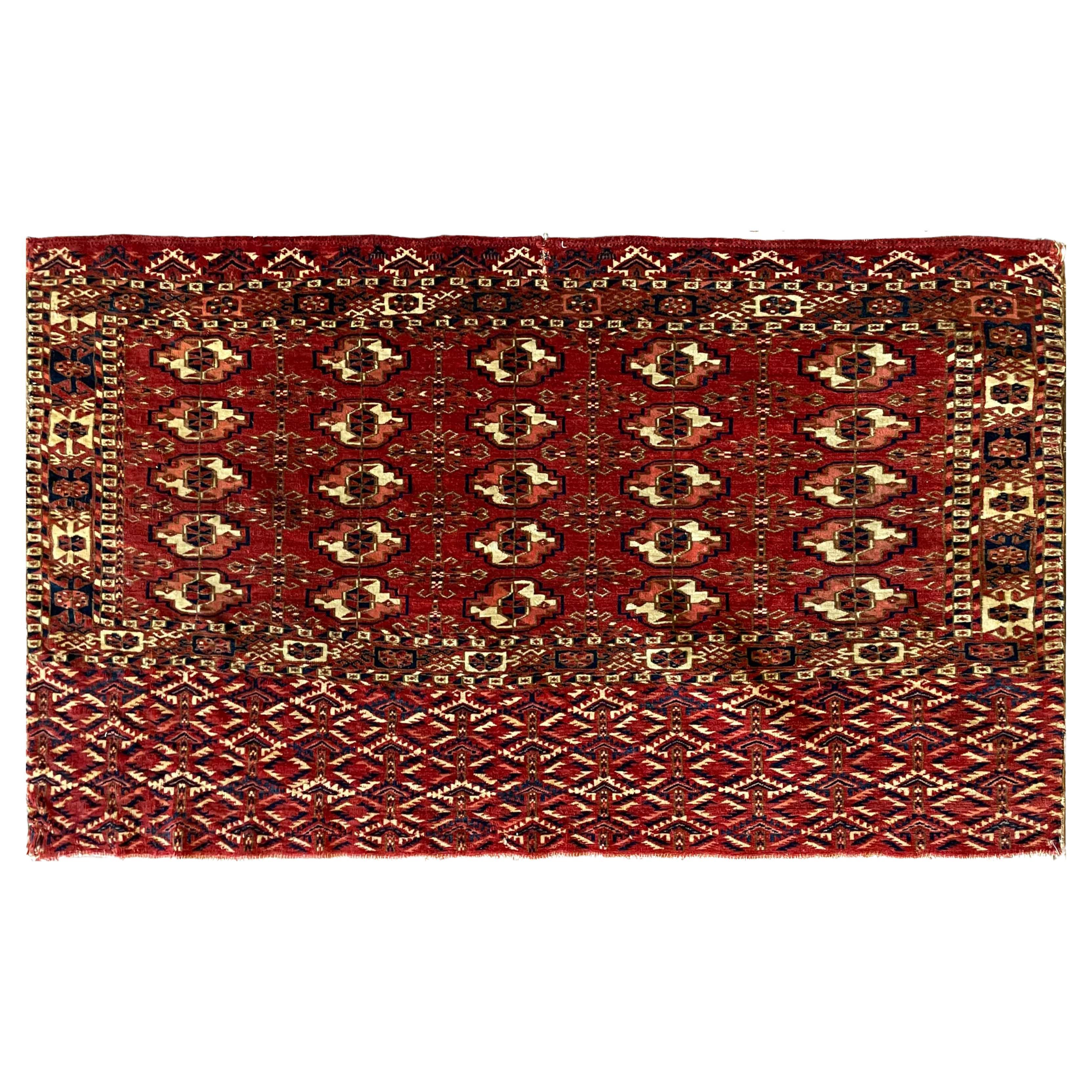 Antique Tekke Turkomen Rug, circa-1900's Very Fine