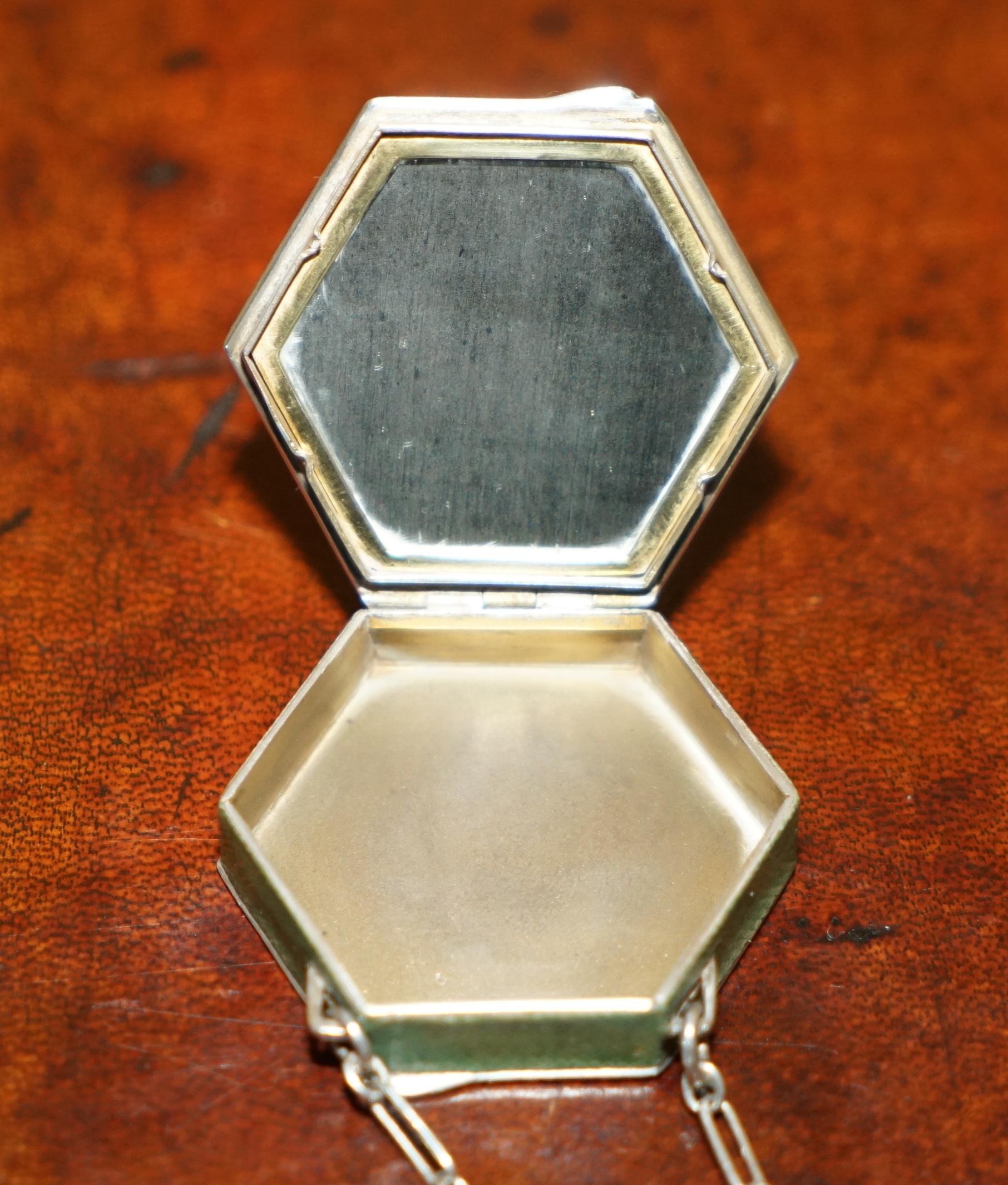 Hand-Crafted VERY FINE ANTIQUE VICTORIAN SHAGREEN LADiES POWDER COMPACT & LIPSTICK CASE For Sale