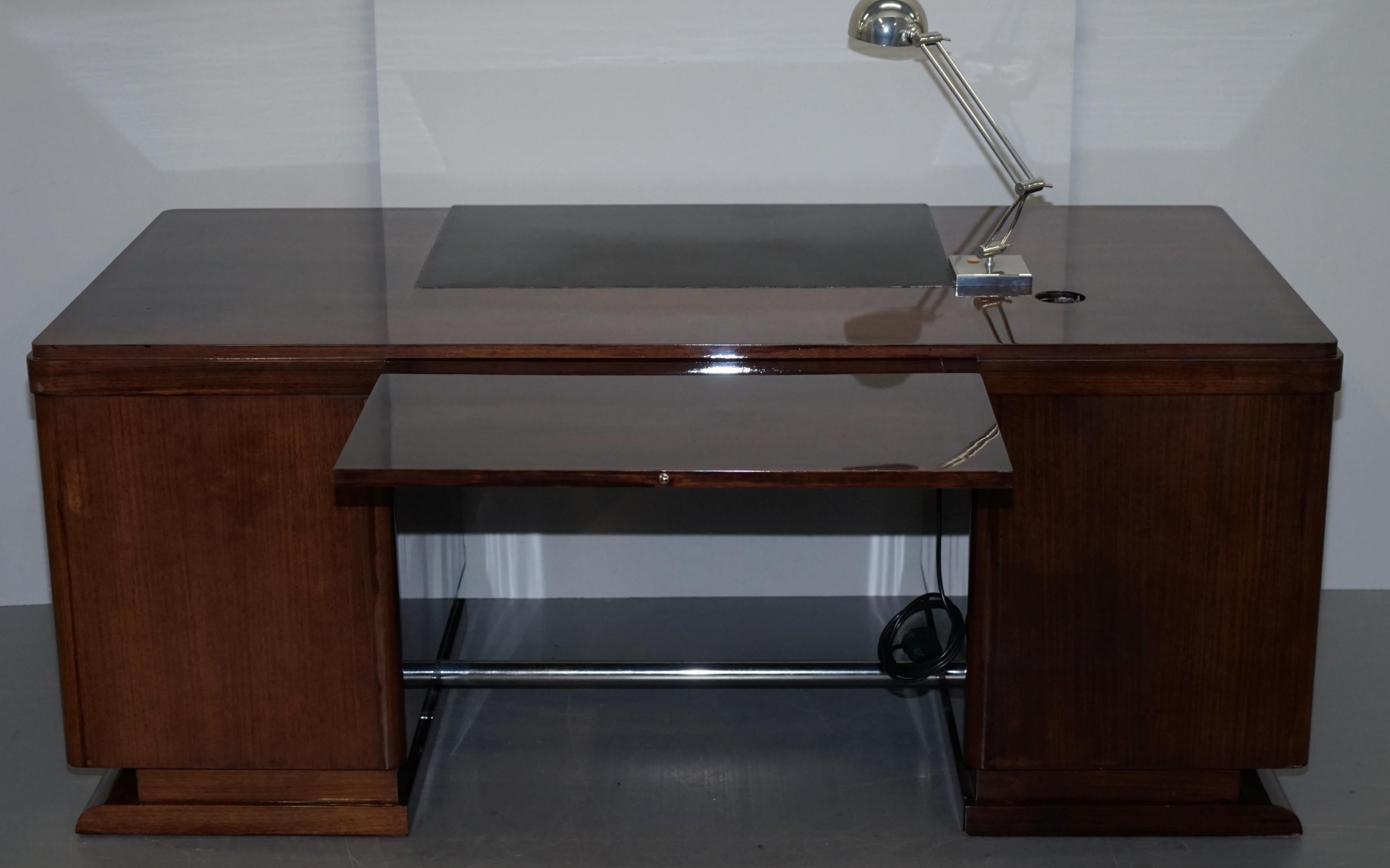Very Fine Art Deco Hardwood Desk Bought from Galerie Jacques Lacoste, Paris 8
