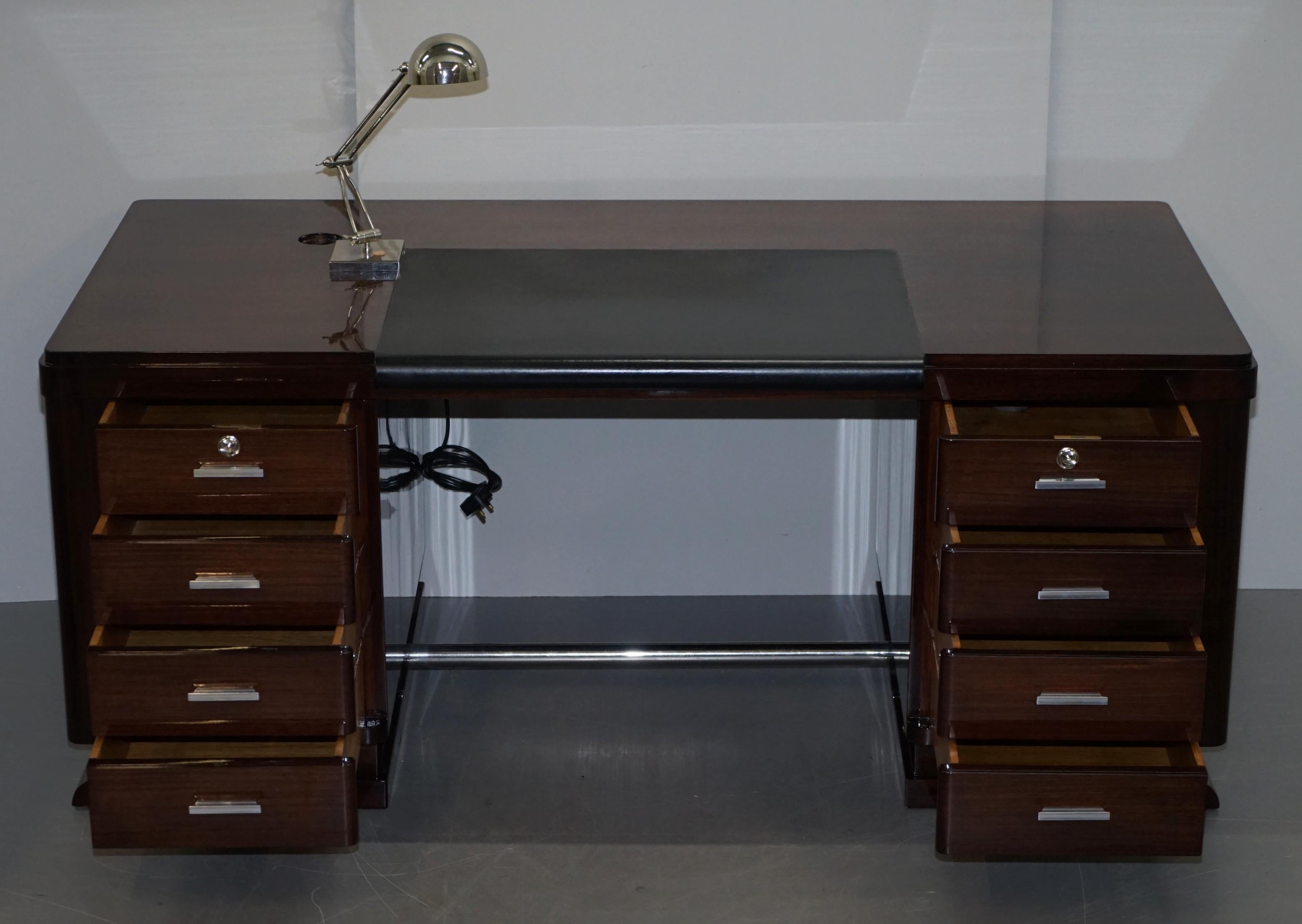 Very Fine Art Deco Hardwood Desk Bought from Galerie Jacques Lacoste, Paris 9
