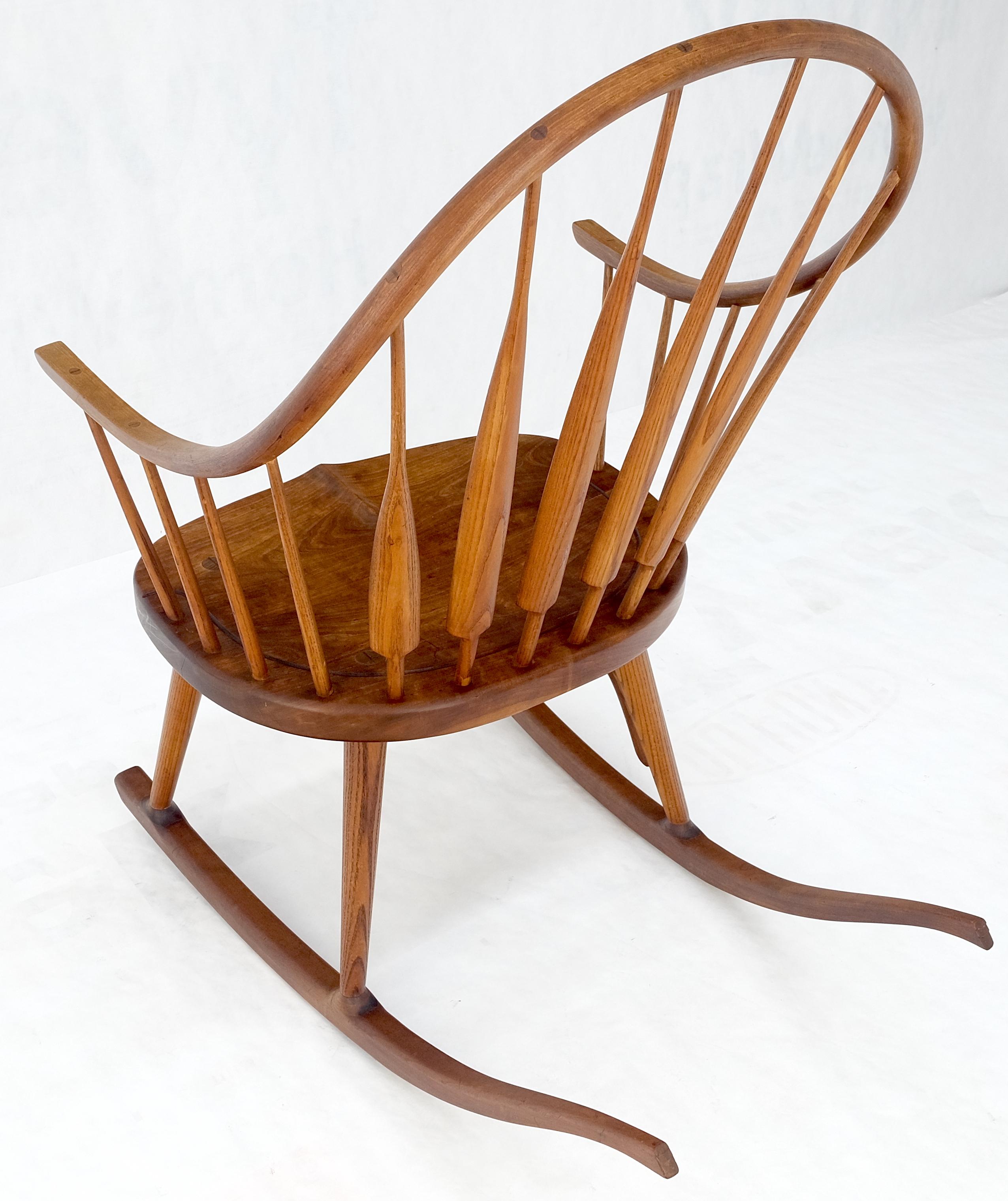 Artistics & Crafts Signed Studio Made Solid Chestnut Rocking Chair Peg Joints Mint !