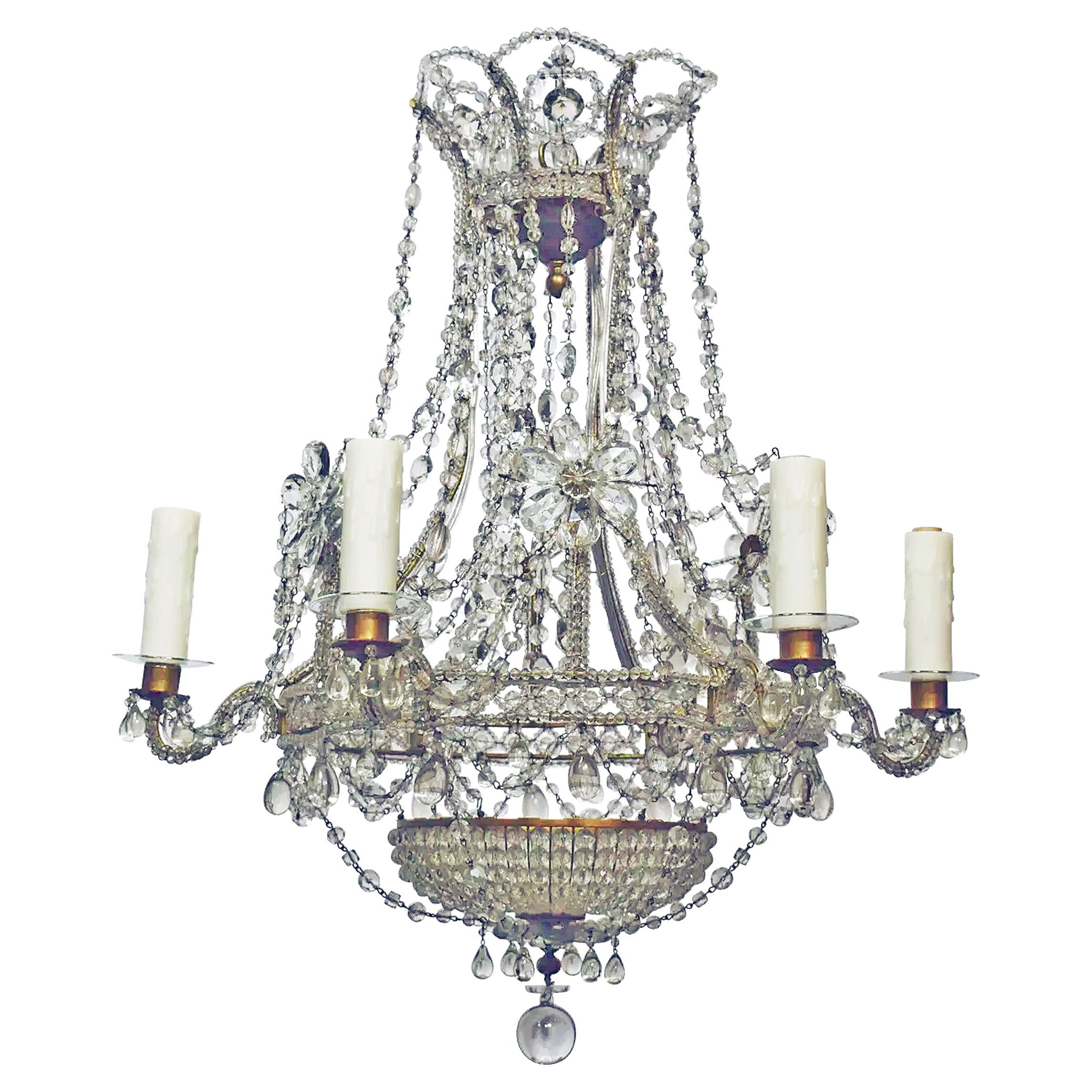 Very Fine Baltic Crystal Chandelier For Sale
