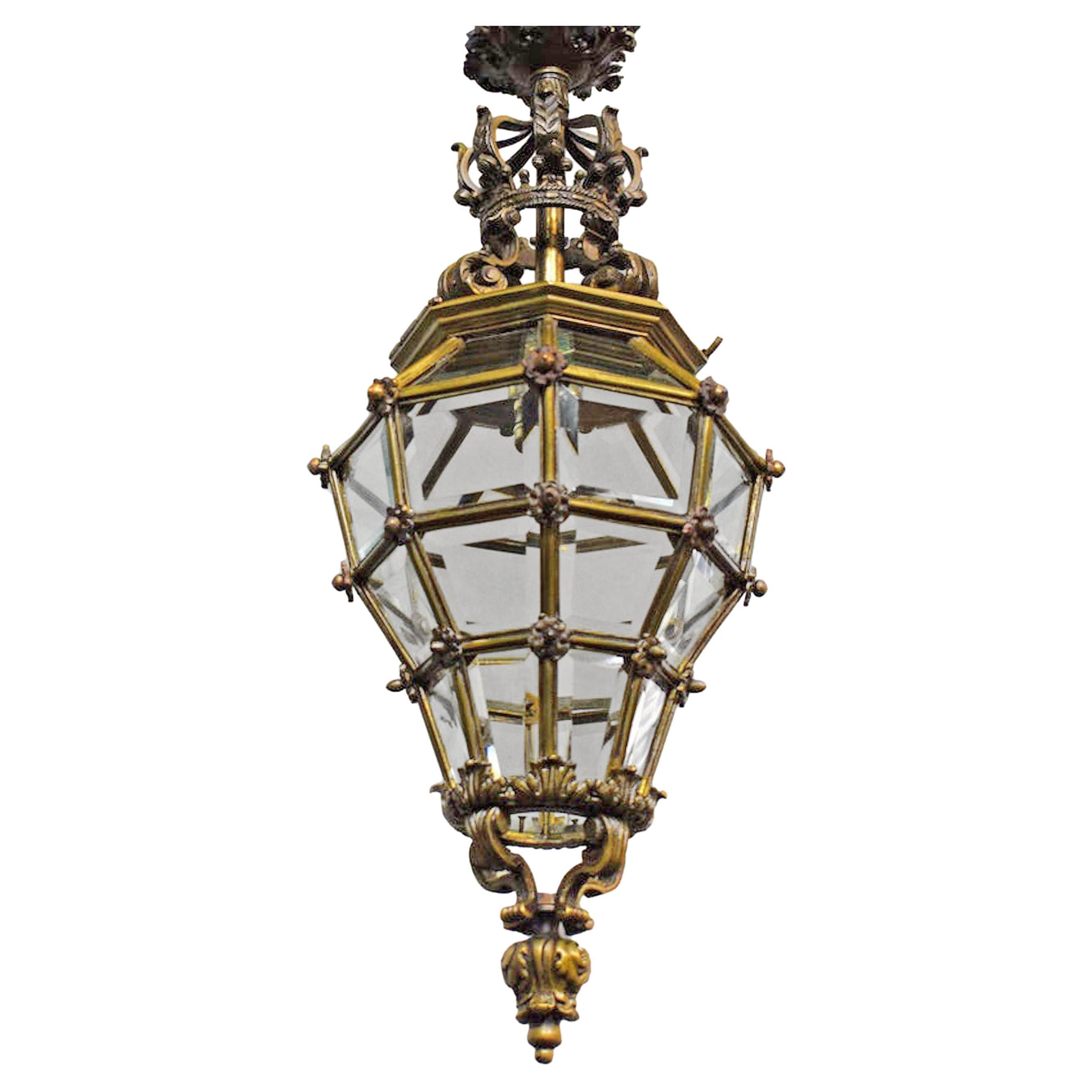 Very Fine Bronze Versailles Style Lantern For Sale