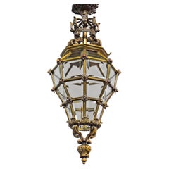 Antique Very Fine Bronze Versailles Style Lantern