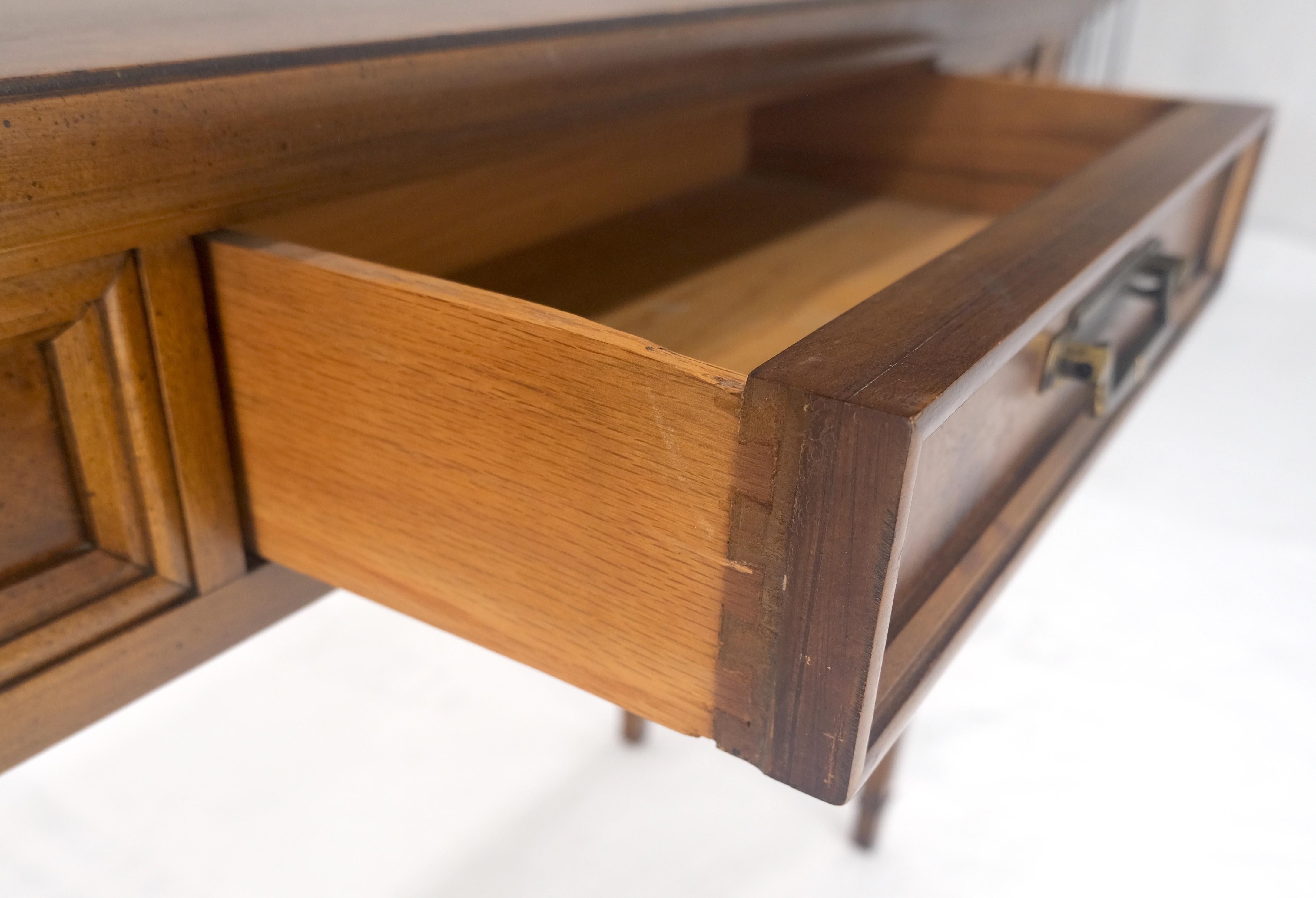 Very Fine Burl Wood  Compact One Drawer Tapered Legs 36