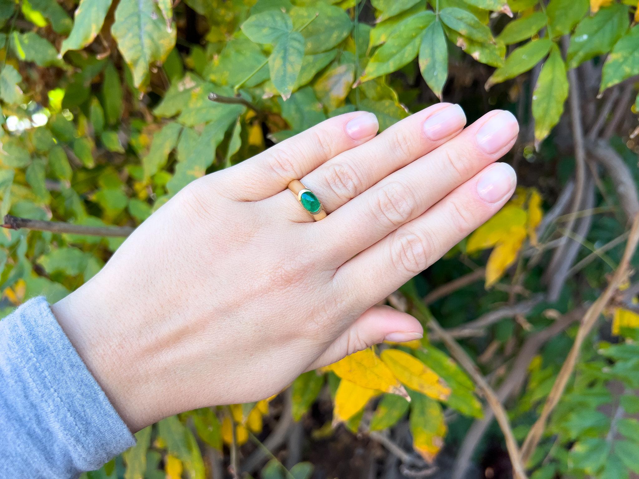 Very Fine Emerald = 1.20 Carat
(Cut: Cabochon, Color: Green, Origin: Natural)
Made in France
Metal = 18K Yellow Gold
Ring Size = 6.25
