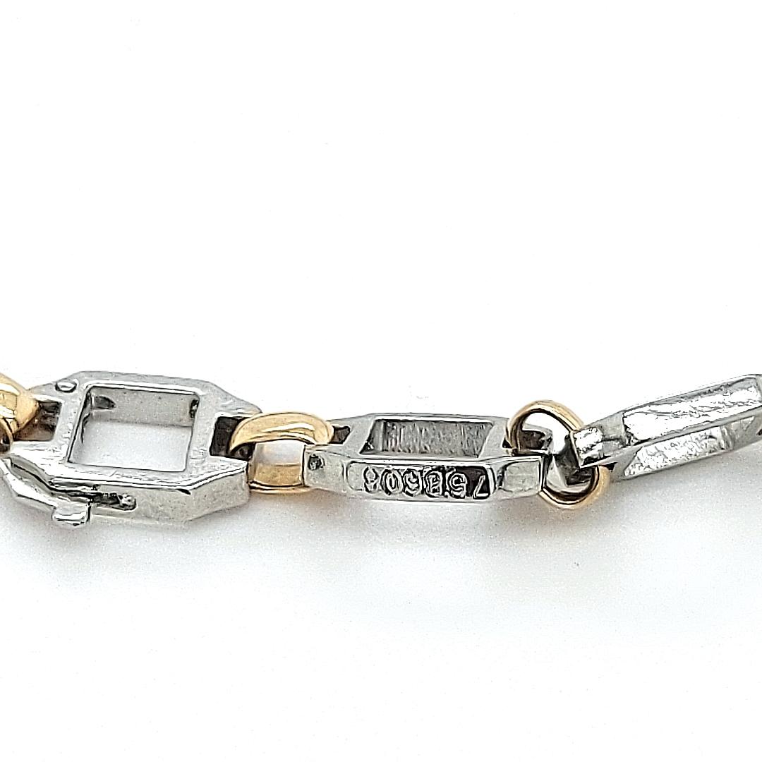Very Fine Cartier Santos Gold or Stainless Steel Chain Bracelet In Excellent Condition In Antwerp, BE