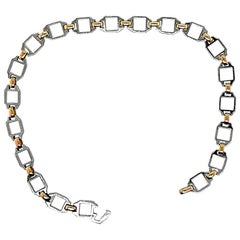 Very Fine Cartier Santos Gold or Stainless Steel Chain Bracelet