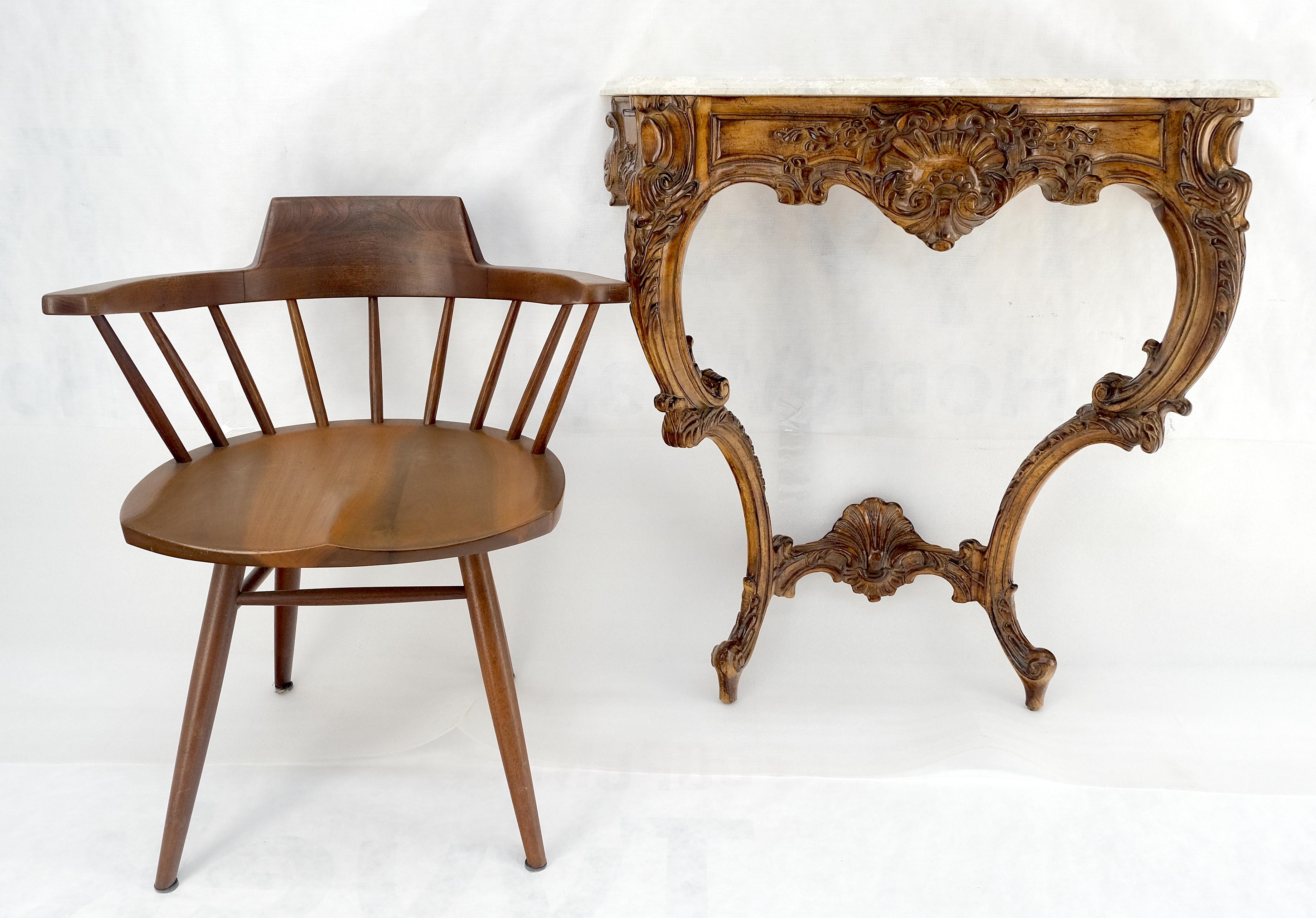 Very Fine Carved Beige Marble Top Italian Console Hall Table MINT! For Sale 6