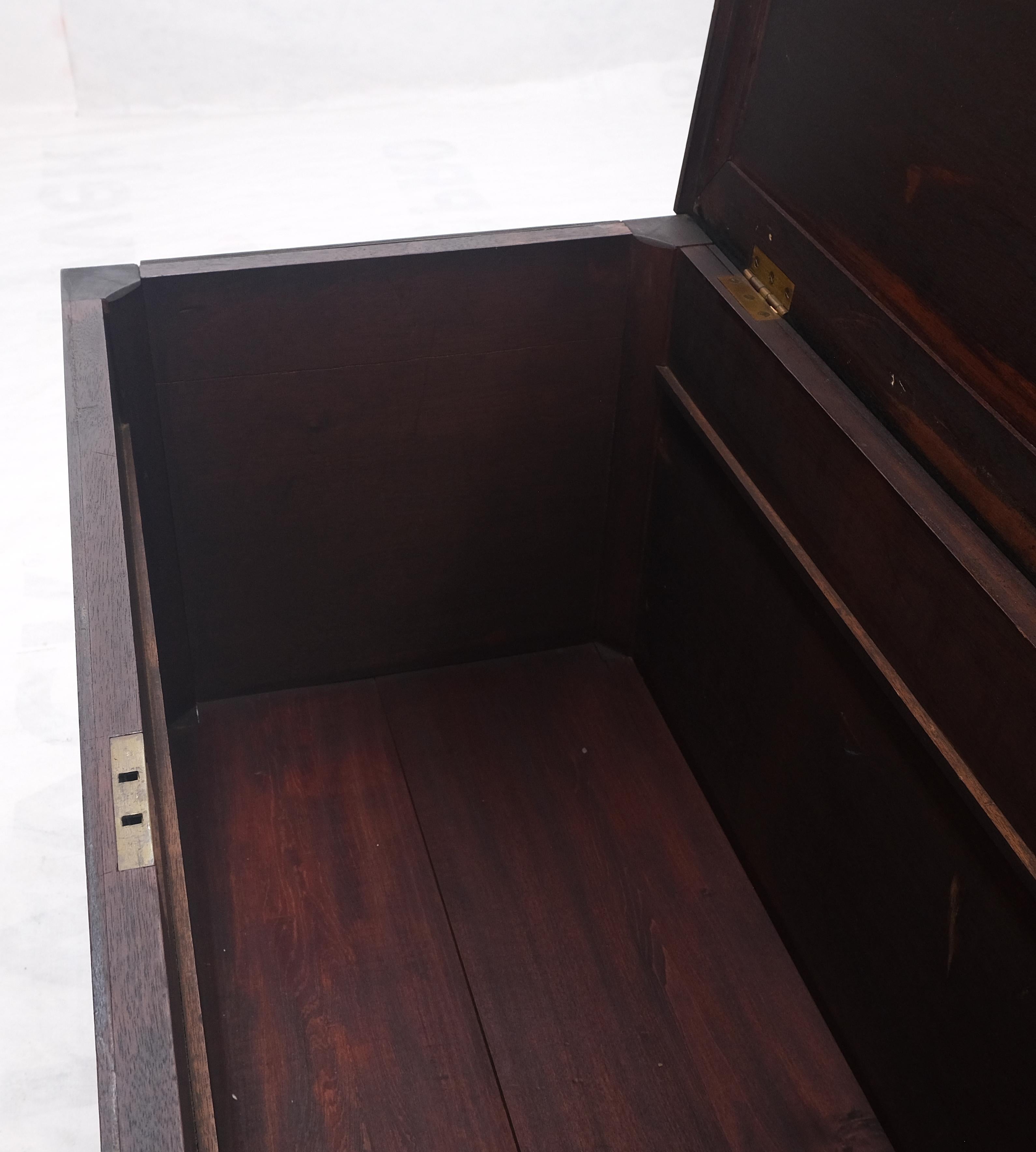 Very Fine Carved Ebonized Mahogany Trunk Hope Chest Dated 1903 Super Clean MINT! For Sale 7