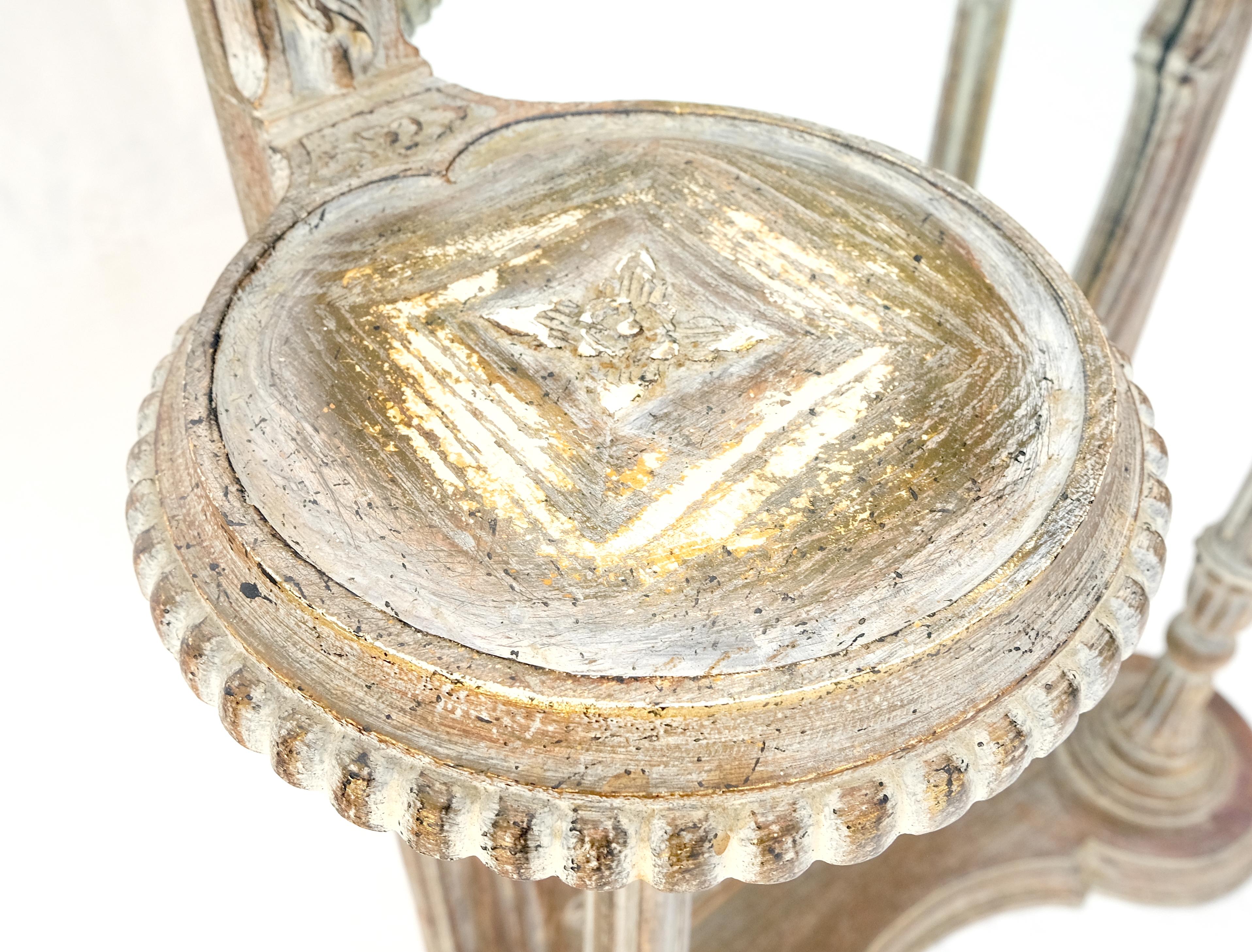 Américain Très beau miroir de quai en bois sculpté et doré avec piédestaux intégrés, porte-fleurs MINT ! en vente